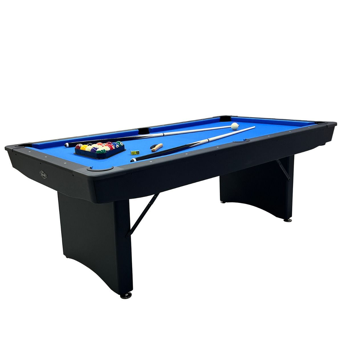 John West Billardtisch zusammenklappbarer Pool Billardtisch 6ft Schwarz inkl. Zubehör