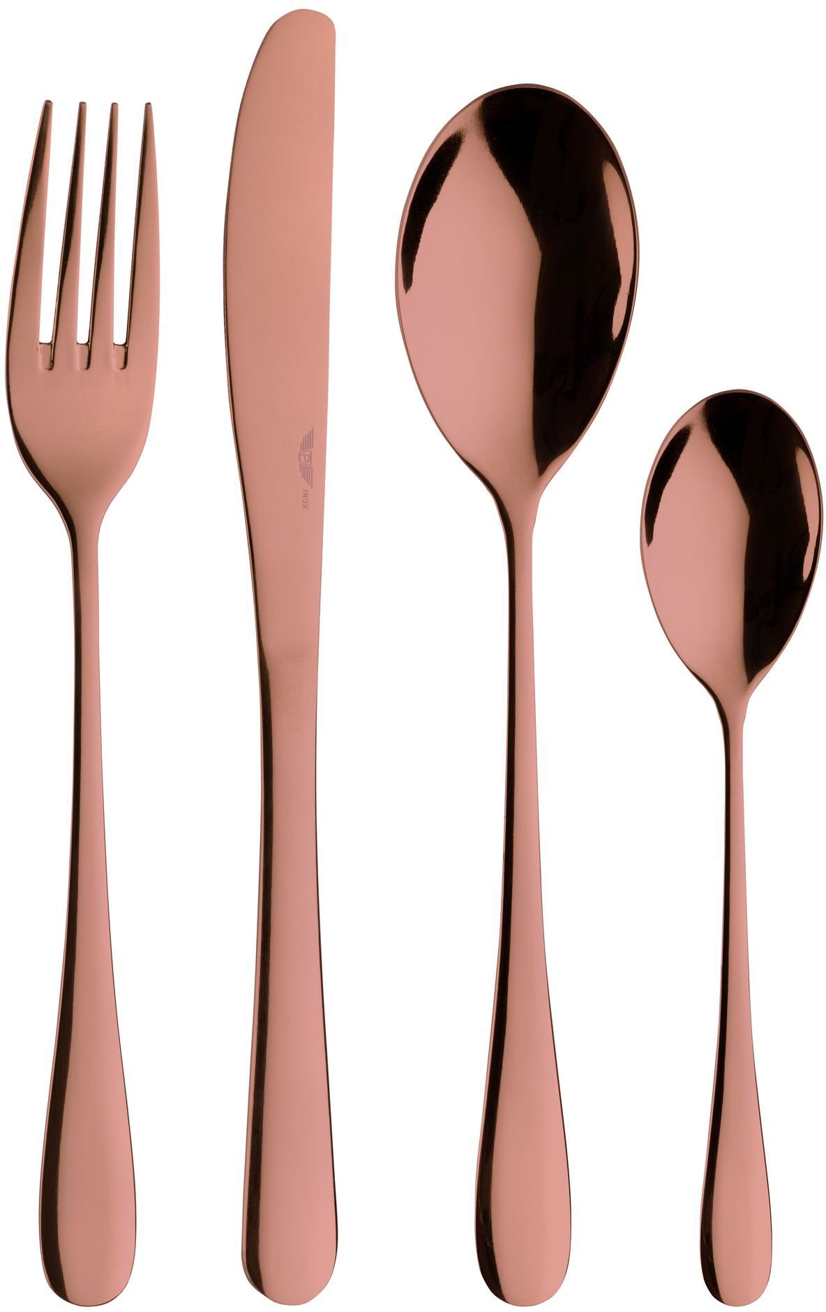 PINTINOX Besteck-Set Princess (24-tlg), 6 Personen, Edelstahl 18/10, PVD Beschichtung, spülmaschinengeeignet. Reduzierter Preis € 41,40. Unverbindliche Preisempfehlung € 64,90