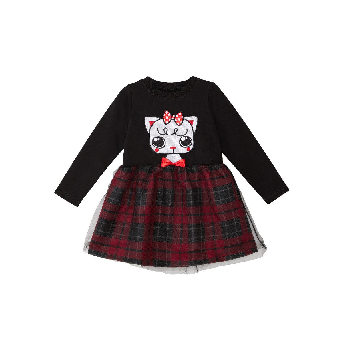Denokids Midikleid Red Ribbon Mädchen (1-tlg) Bekleidung, Outfit, Dress, Robe, Midikleid