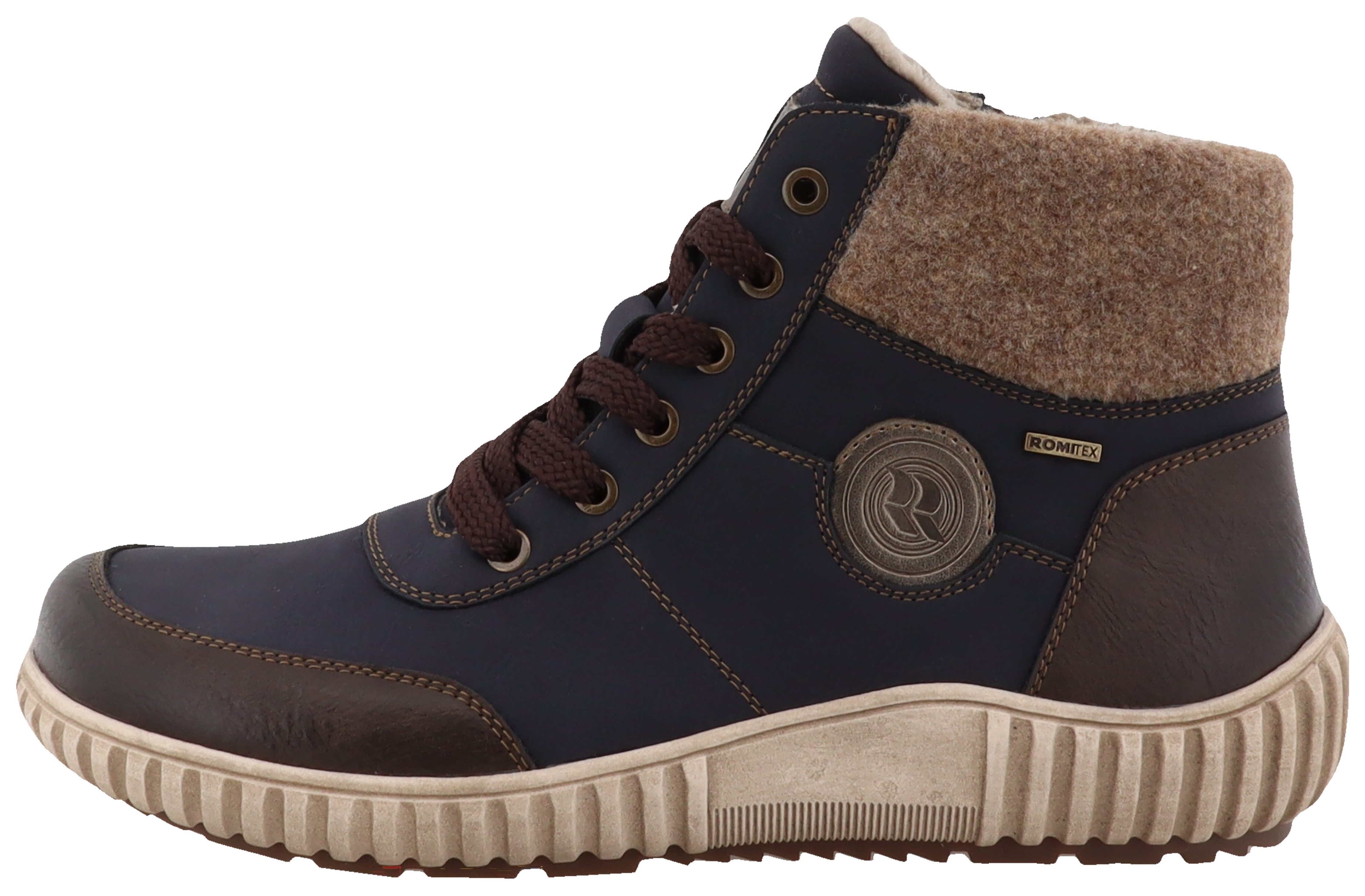 Romika Winterboots,Keilabsatz,Outdoorboots,Schnürboots mit modischem Filzkragen