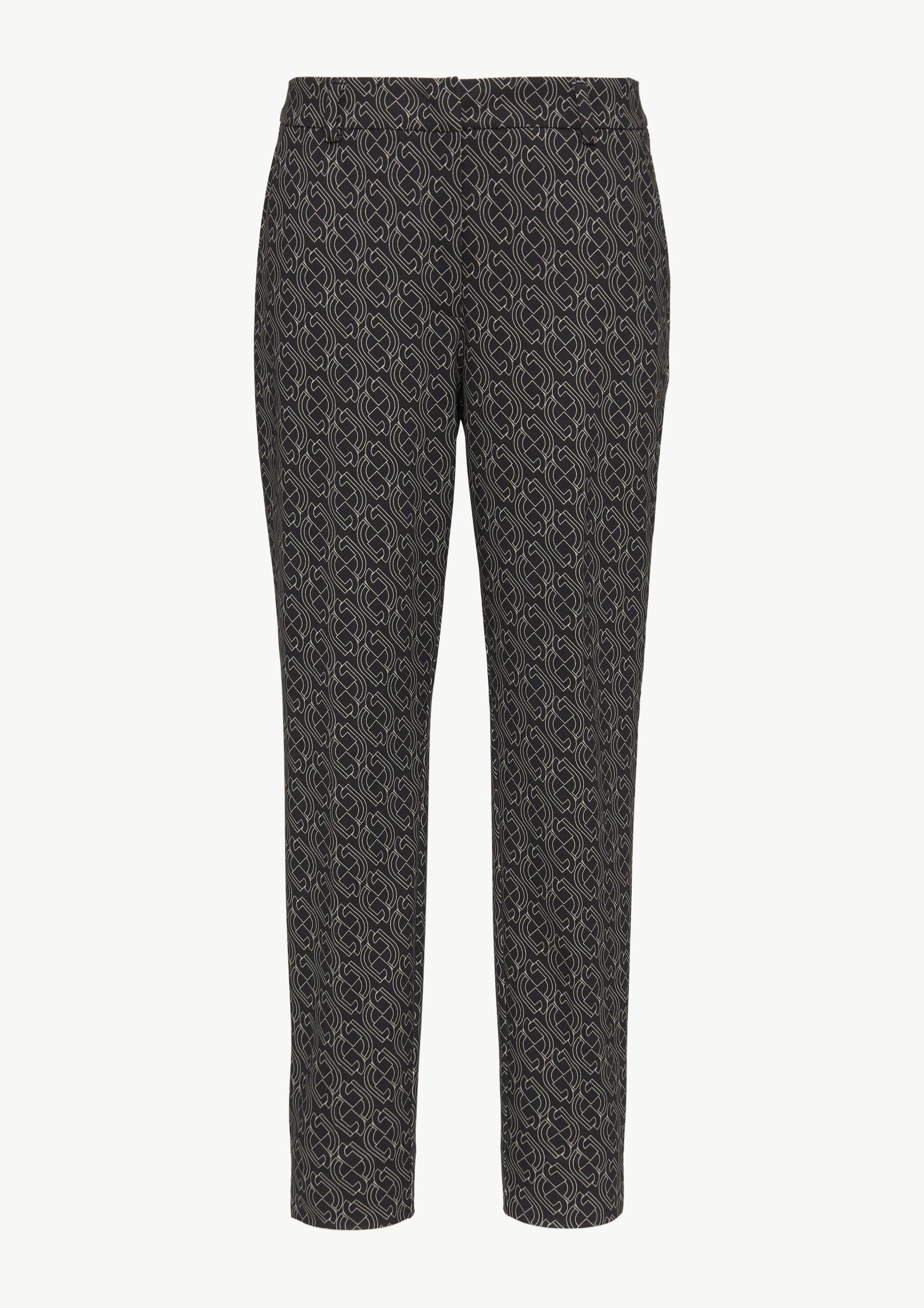 comma 7/8-Hose Hose Gemusterte Cigarette-Pants aus Jersey