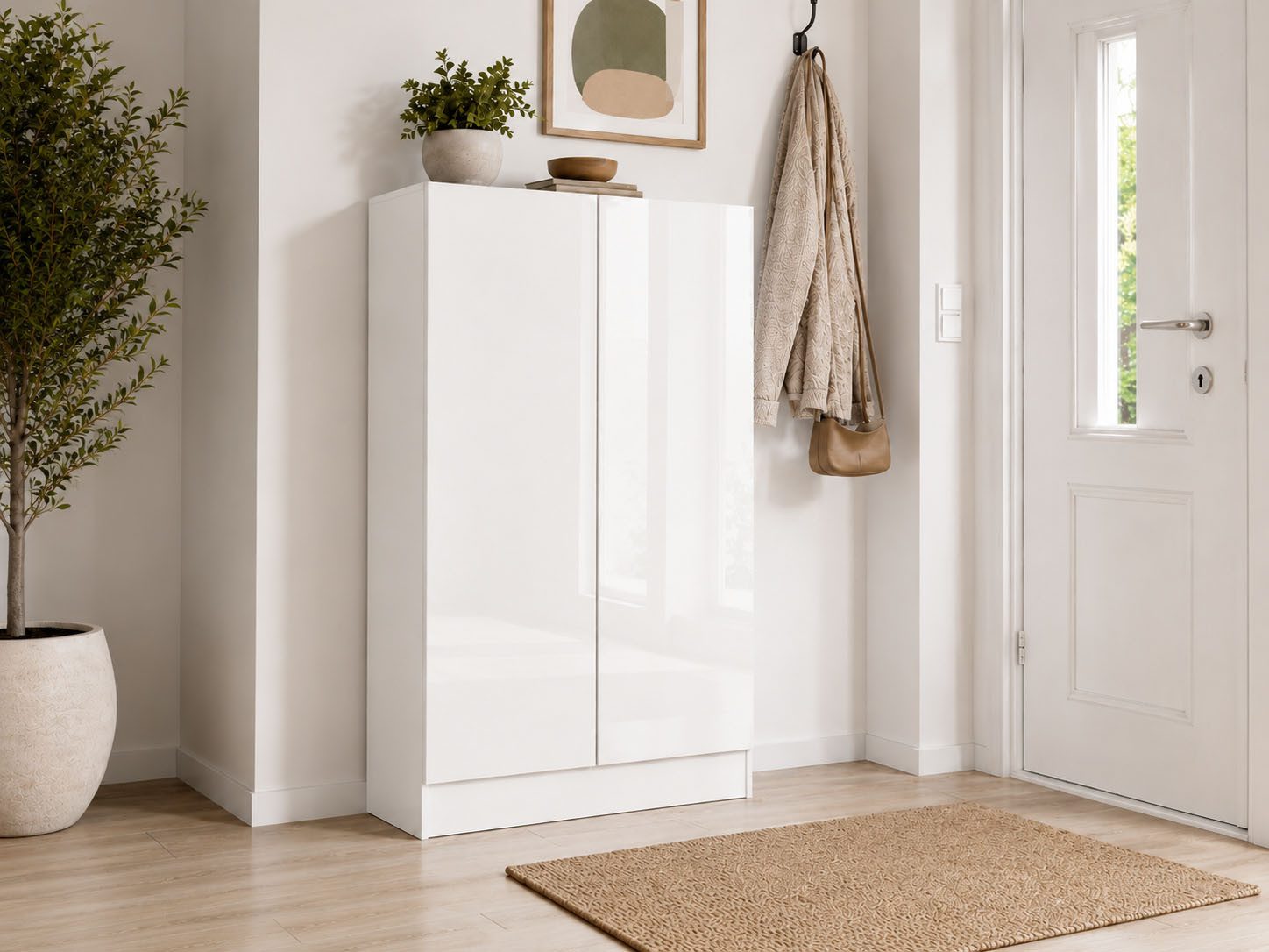 borchardt Möbel Schuhschrank Vaasa, Breite 76 cm, Höhe 120 cm, 6 Fächer Breite 76 cm