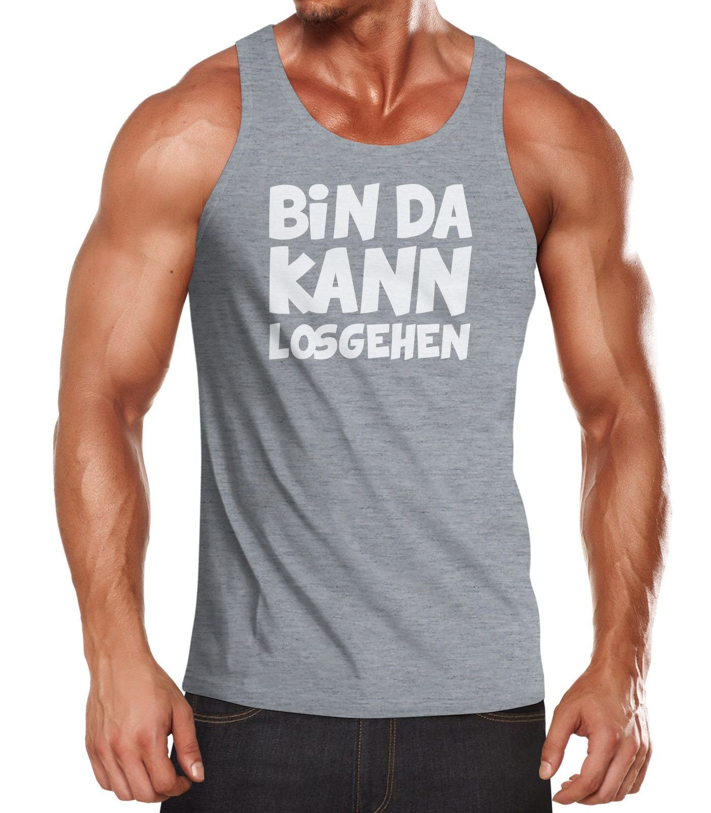 MoonWorks Tanktop Herren Tanktop Spruch Bin günstig online kaufen