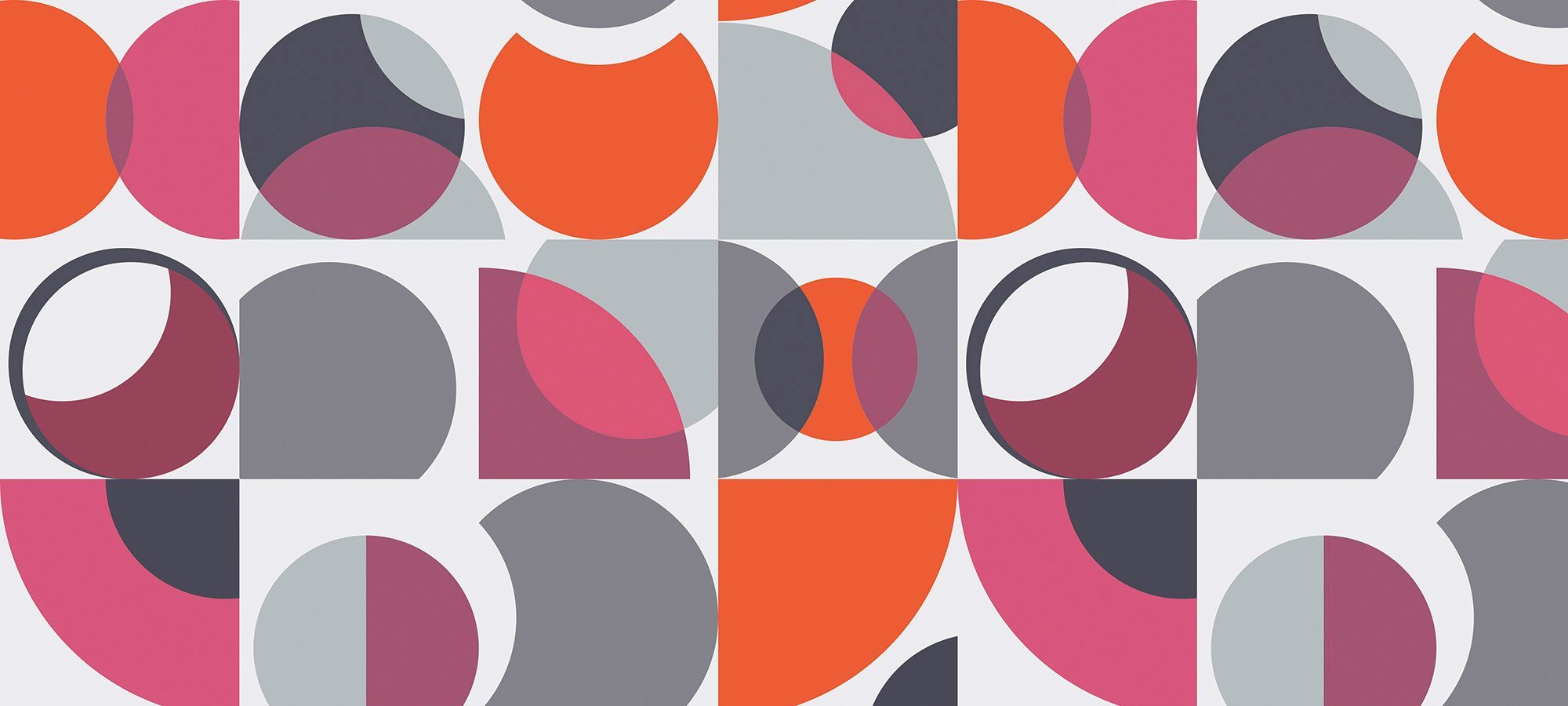 Architects Paper Fototapete Atelier 47 Circles Artwork 3, glatt, geometrisch, (6 St), Vlies, Wand, Schräge, Decke