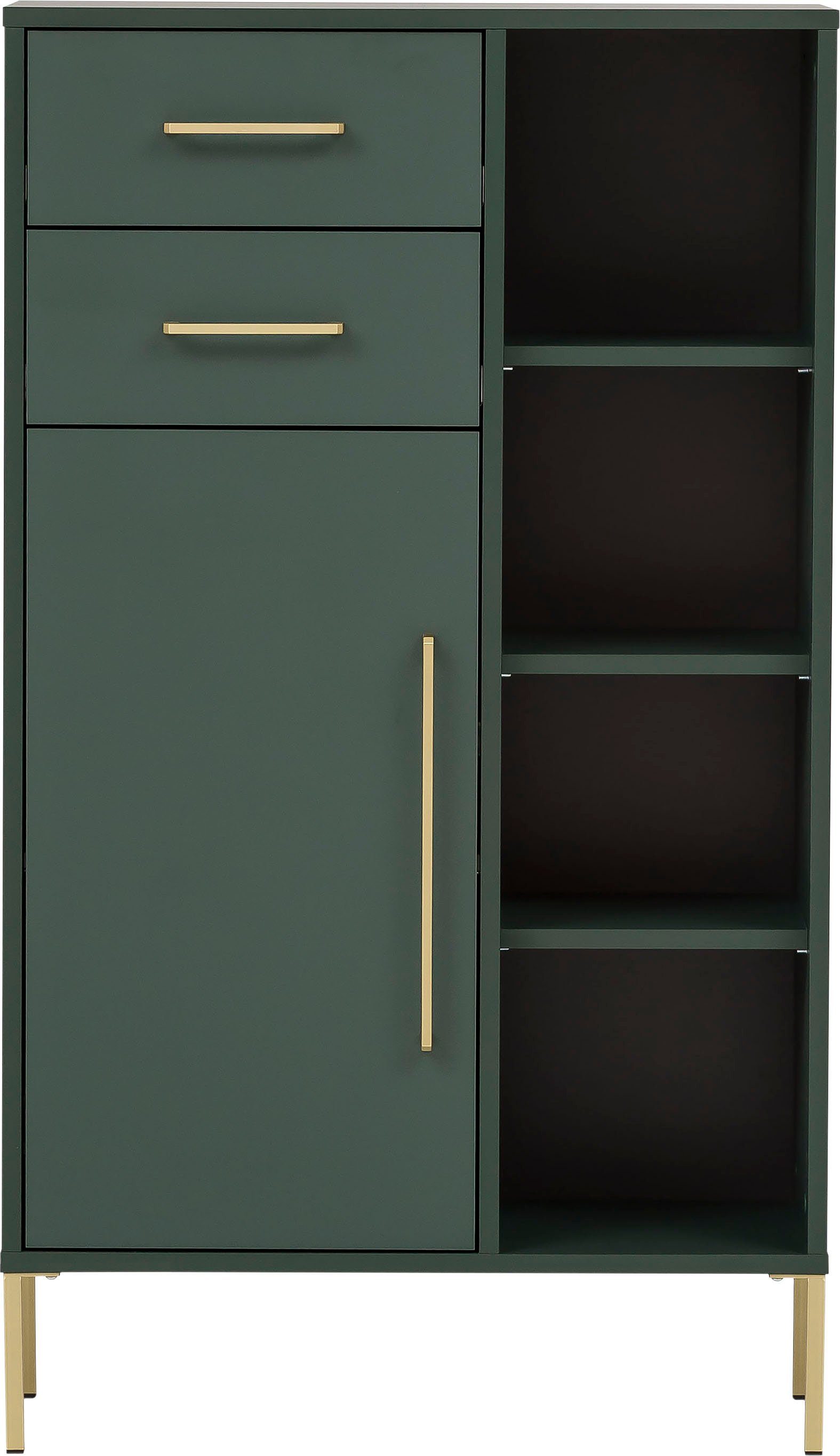 welltime Midischrank "Kent mit goldfarbenen Griffen", Breite 67,1 cm, made günstig online kaufen