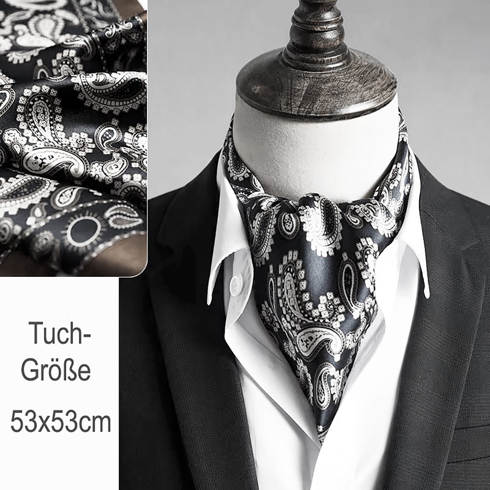 Moschen-Bayern Halstuch Trachtenhalstuch 100% Seide Trachtentuch Halstuch Nickituch Seidentuch