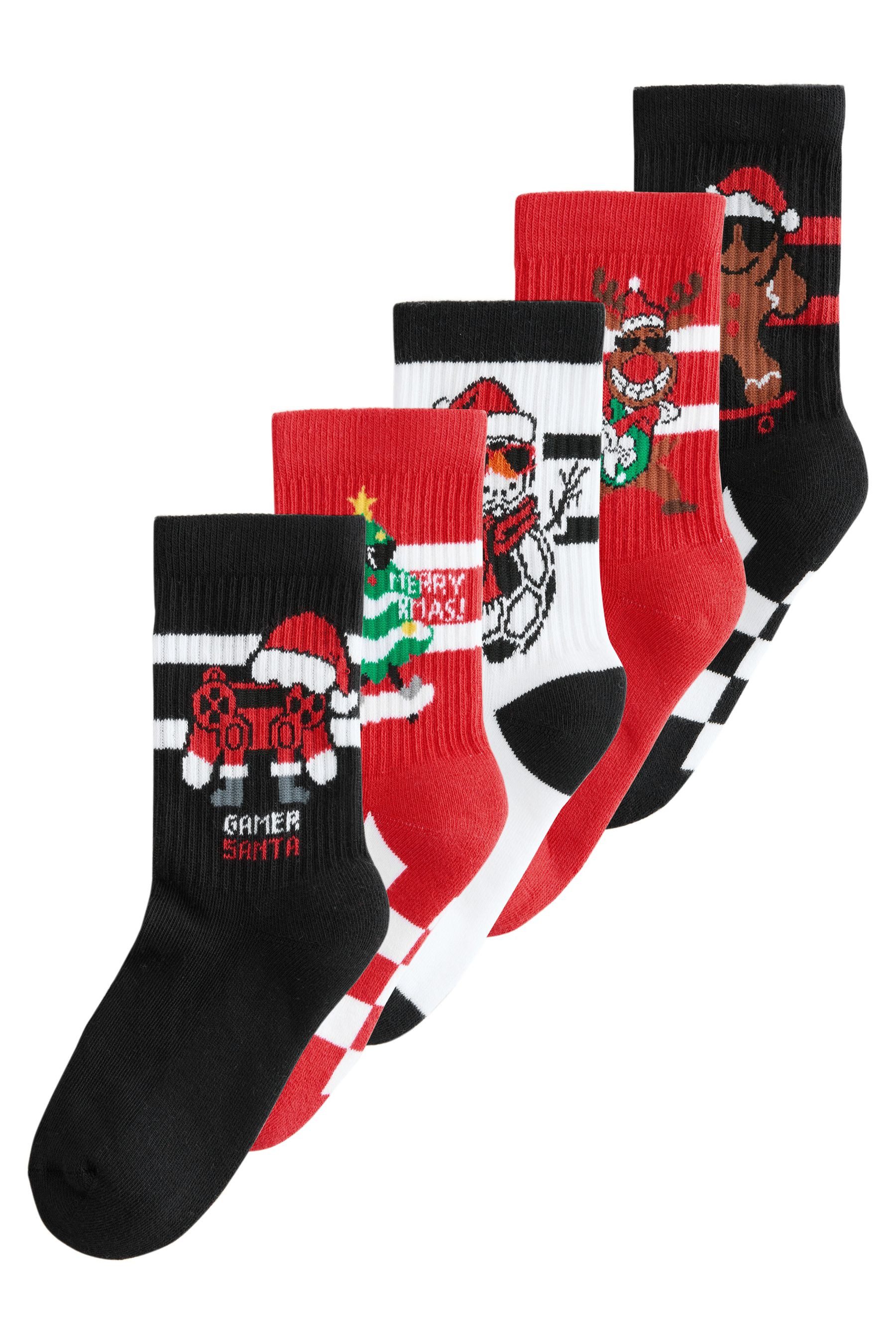 Next Basicsocken Socken, 5er-Pack, Weihnachten (1-Paar) günstig online kaufen
