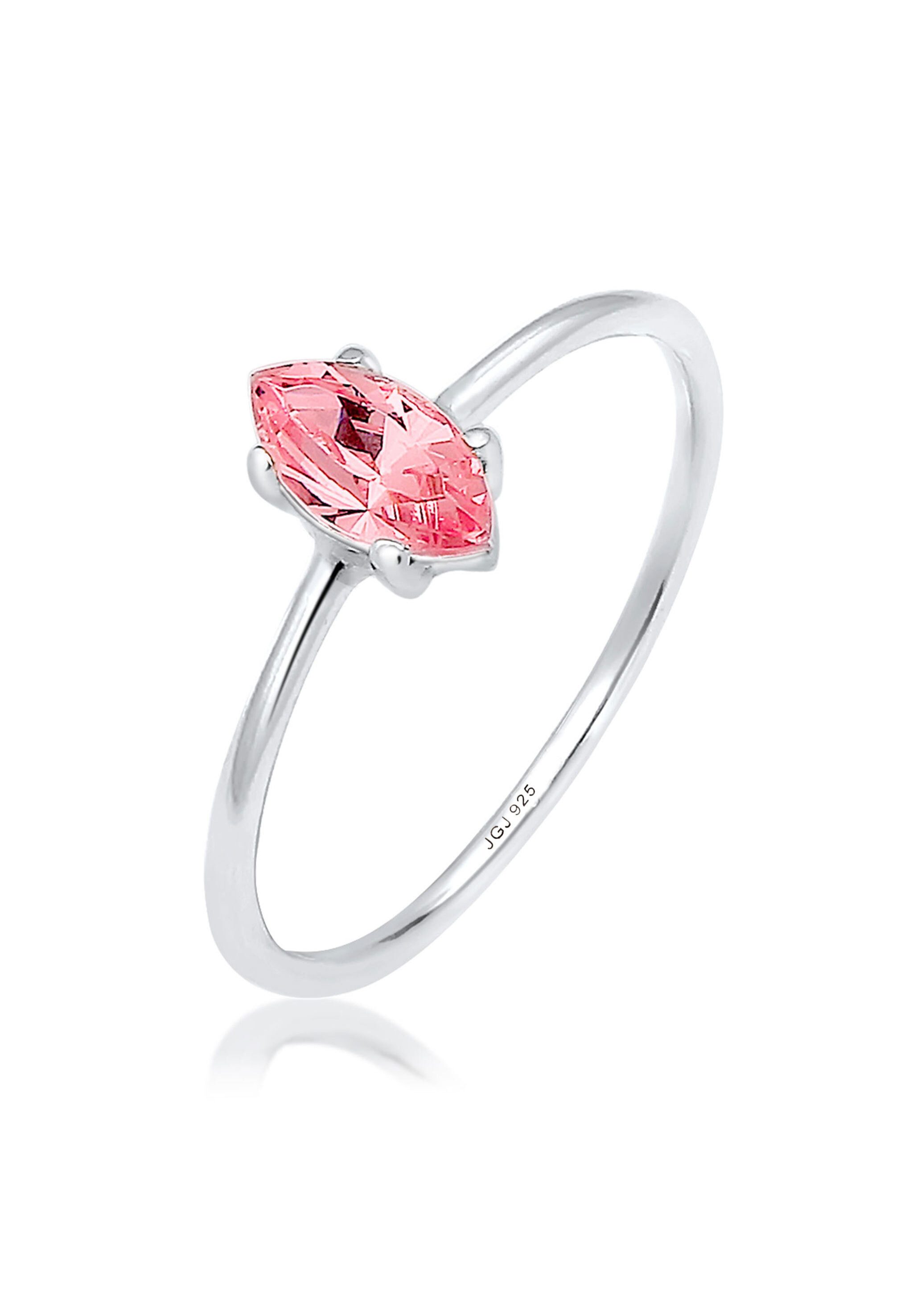 Elli Verlobungsring Verlobung Marquise Zirkonia Stein 925 Silber