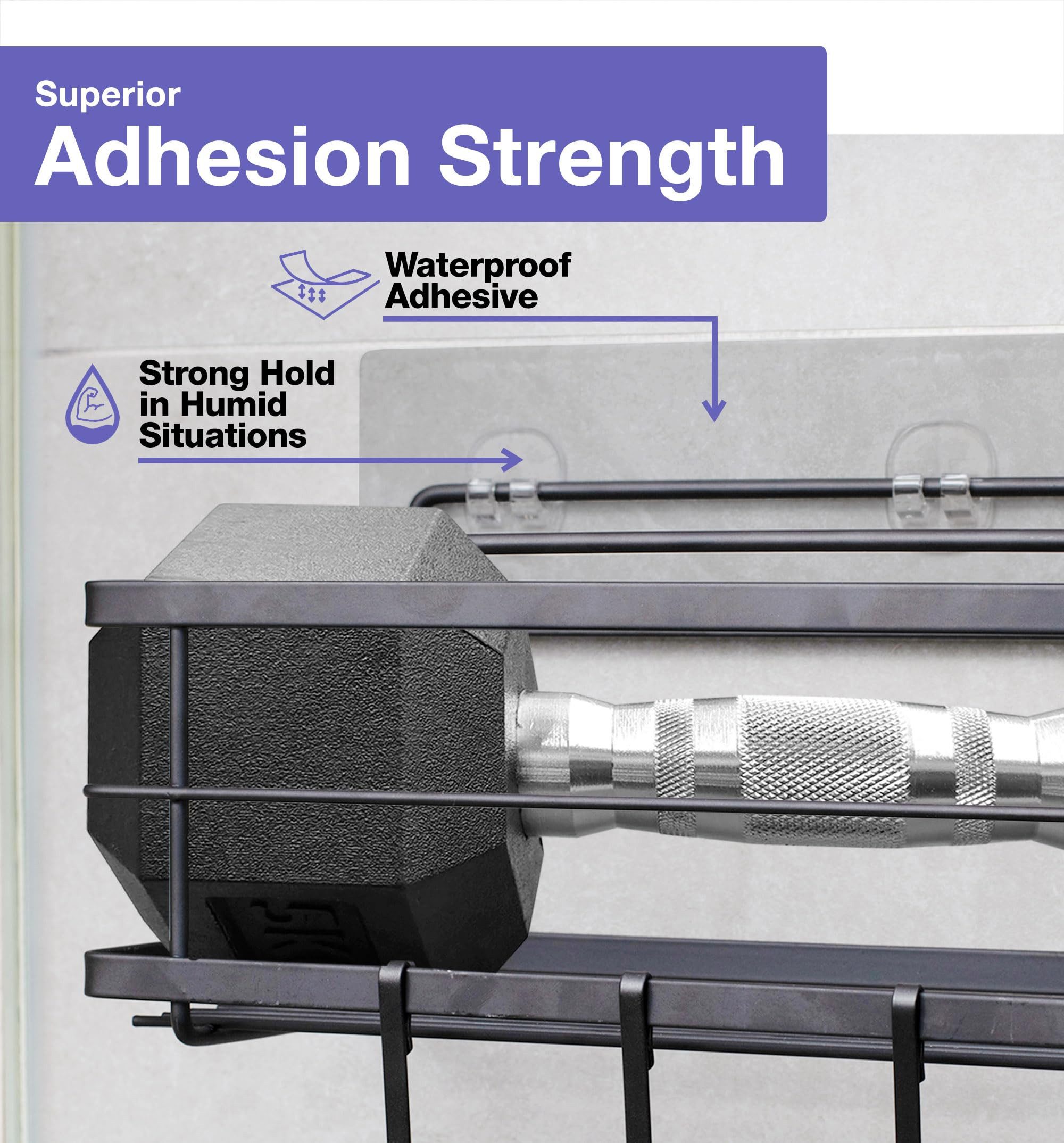 Kincmax Duschablage Transparente Haken für Duschablagen und Küchenregale, 2 günstig online kaufen