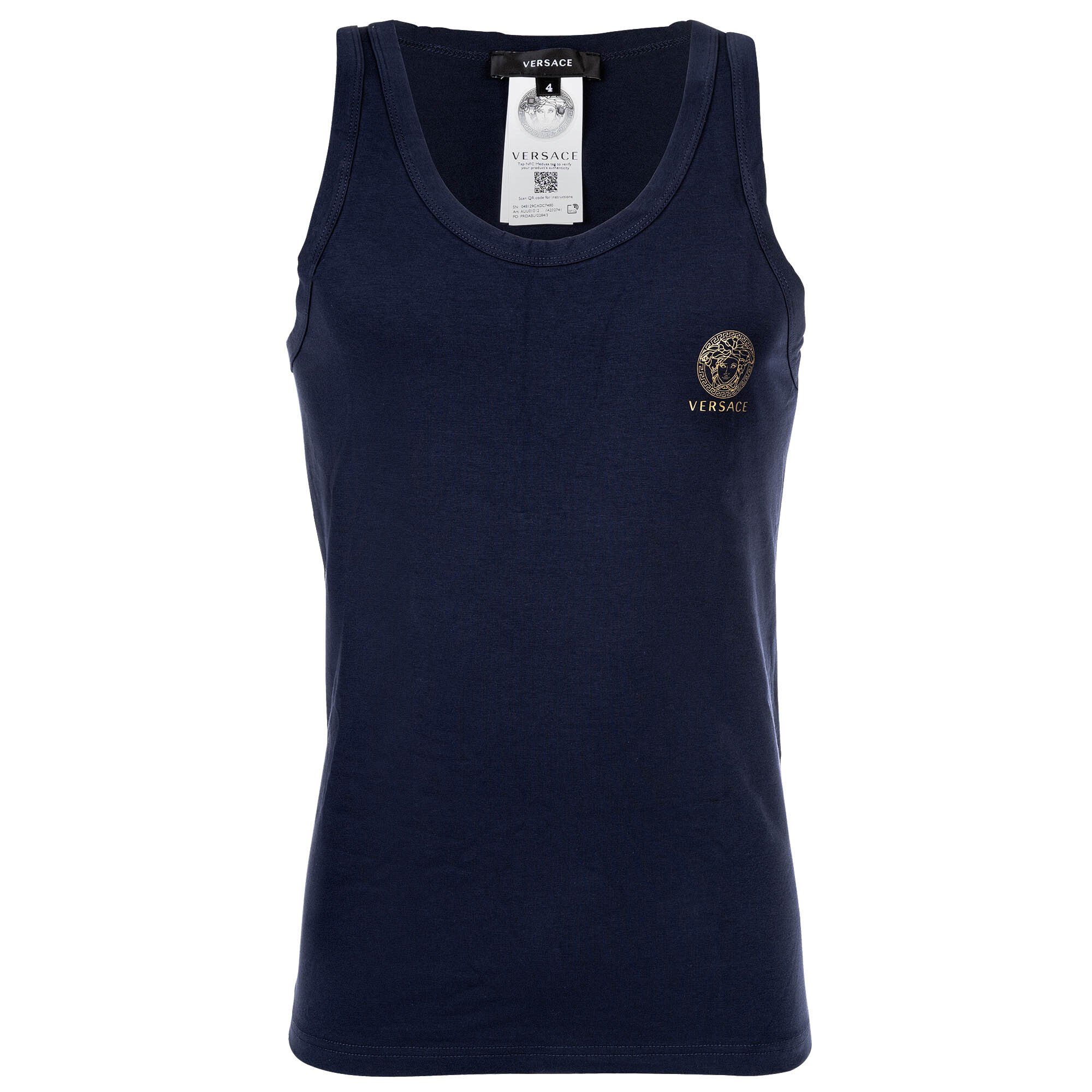 Versace T-Shirt Herren Tank Top - TOPEKA, Unterhemd, Rundhals Blau