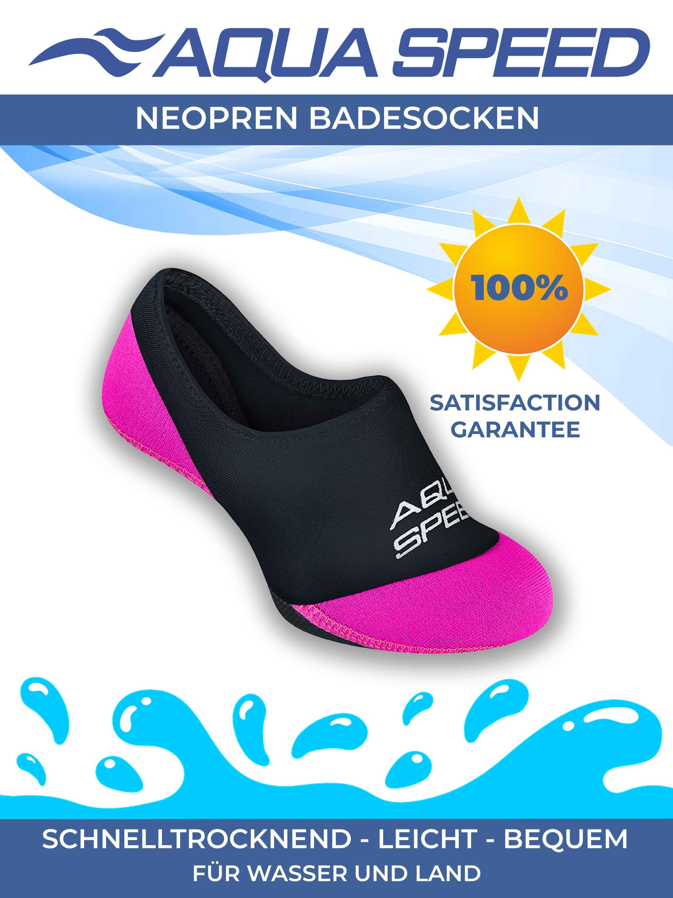 Aqua Speed Surfsocken Damen 36/37 – Sicherer Halt & schnelltrocknend Wasserschuh (Leichte Wassersocken – angenehm & atmungsaktiv, Neopren Wassersocken Schwimmaccessoires) Bequeme Wassersocken in Blau – Perfekter Halt & schnelltrocknend