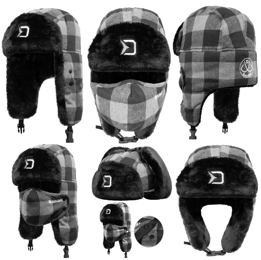 Delphin.sk Fellimitatmützen Pelzmütze BlackWay Mund und Nasenabdeckung Wint günstig online kaufen