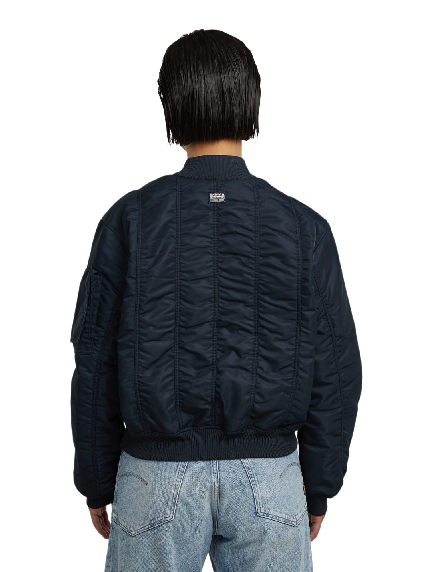 G-STAR Outdoorjacke blau,Casual,Polyamid,Strukturiert,Collegekragen,Lang,Regular Fit