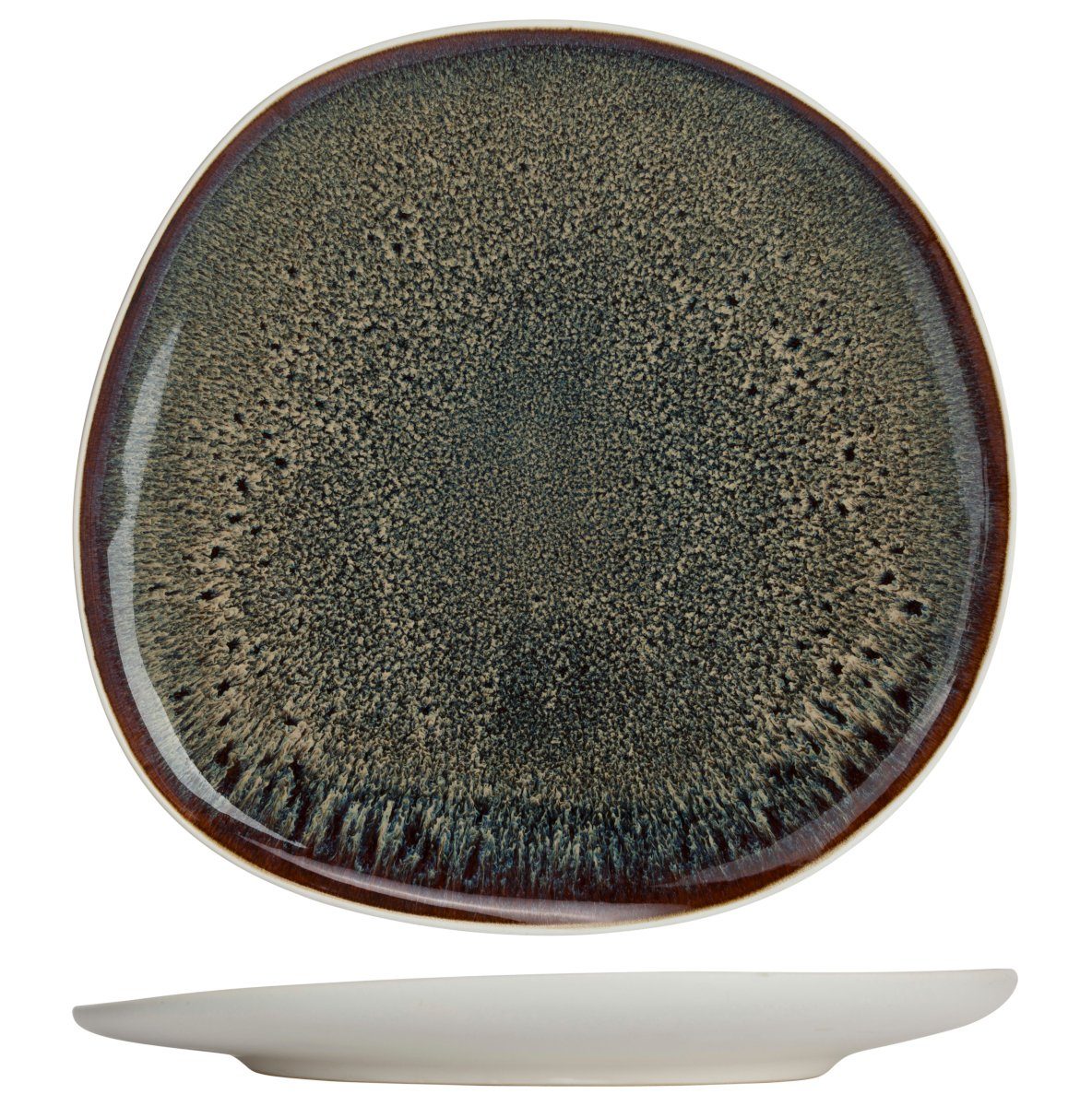 Cosy & Trendy Speiseteller Mauna Speiseteller organisch 27cm, MAUNA TELLER FLACH 27X26,5XH2,5CM