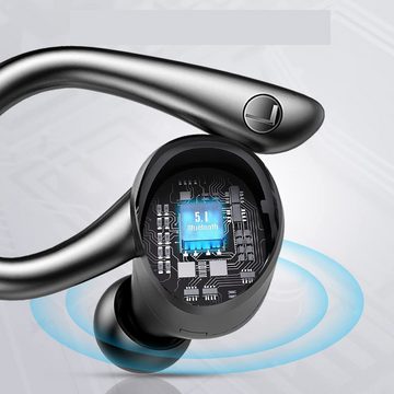 GelldG Bluetooth Kopfhörer Sport, In Ear Kopfhörer Kabellos Bluetooth 5.1 Bluetooth-Kopfhörer (Bluetooth, Voice Assistant, Bluetooth, Stereo)