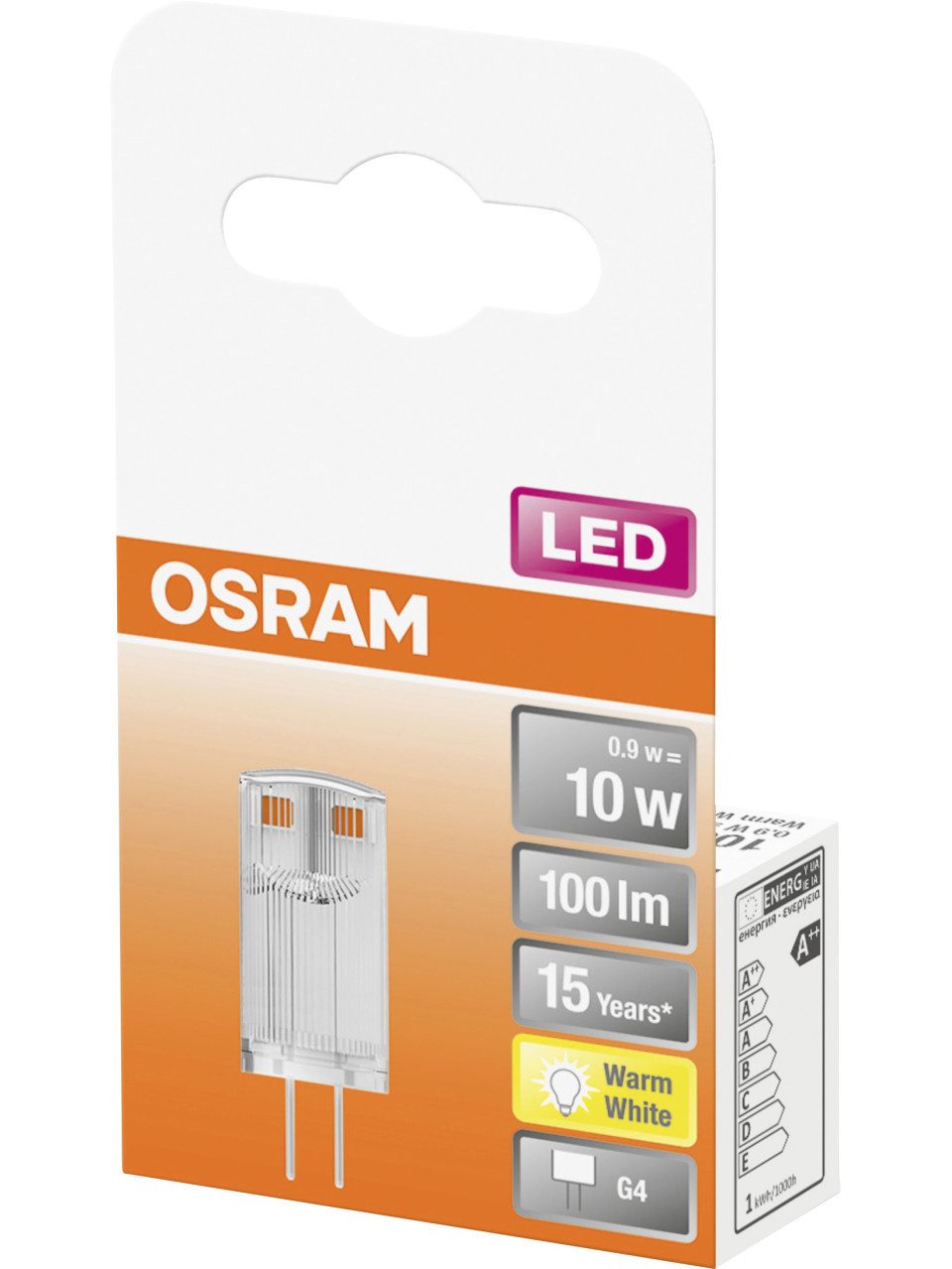 Osram LED-Leuchtmittel Osram LED Leuchtmittel Star PIN 10 G4 0,9W, Nicht dimmbar