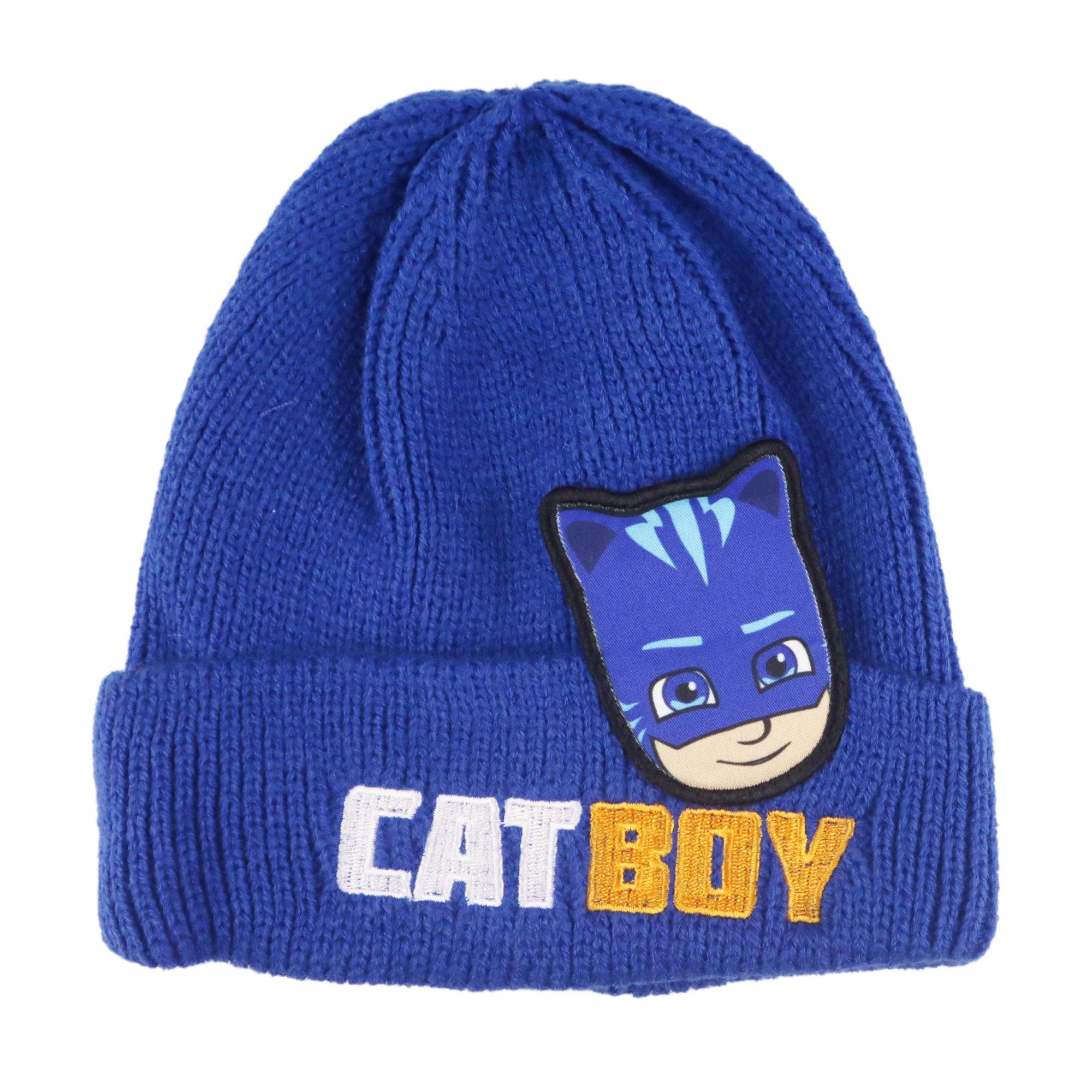 PJ Masks Schlupfmütze Catboy Kinder Jungen Winter Herbst Mütze Gr. 52 oder 54, in Blau | Schlupfmützen