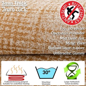 Küchenläufer Teppichläufer Küchenläufer Läufer Textil ANTON Premium Modern Robust, ANRO, Rechteckig, Höhe: 3 mm, Textil