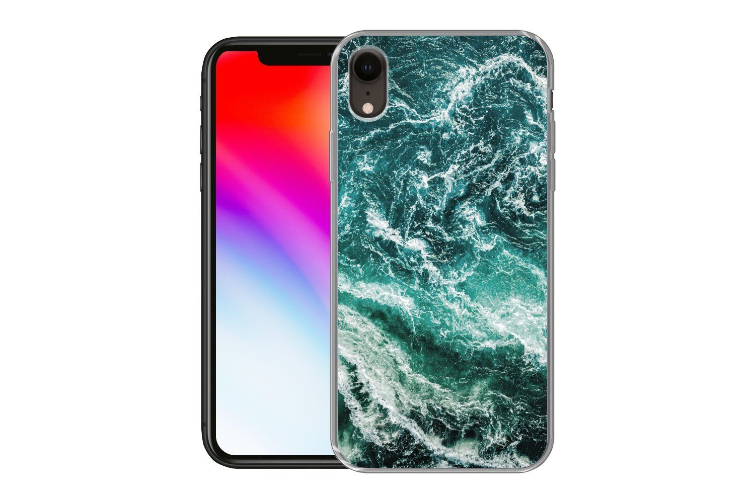 MuchoWow Handyhülle für Apple iPhone XR Marmor - Gemustert - Natursteine, Smartphone-Bumper, Print, Handy Schutzhülle Dünn