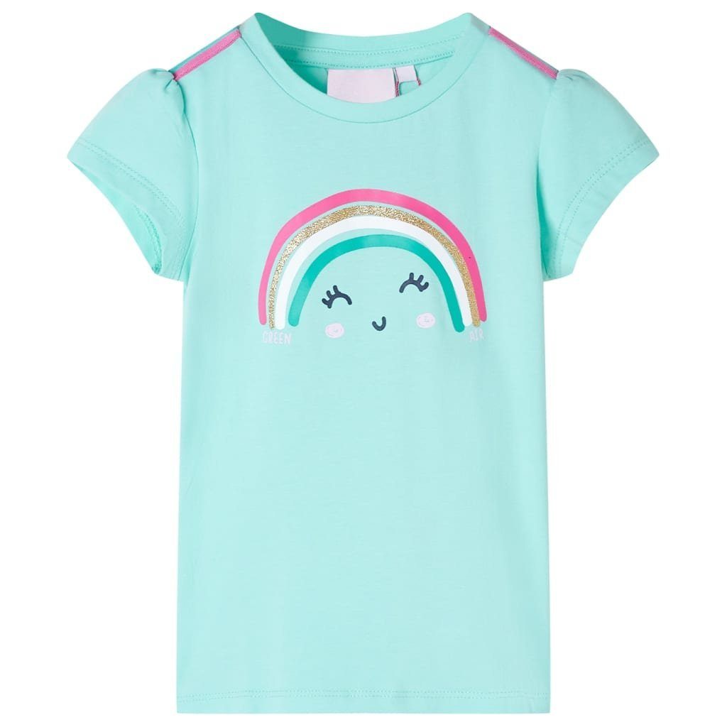 T-Shirt Kinder-T-Shirt Helles Minzgrün 116