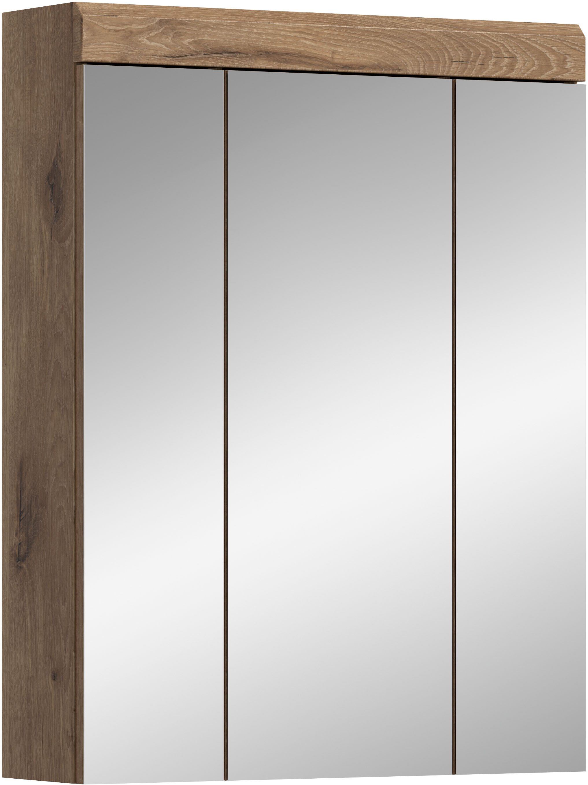 INOSIGN Badezimmerspiegelschrank SIENA, Breite 60cm, 3 Spiegeltüren, 9 Fäch günstig online kaufen