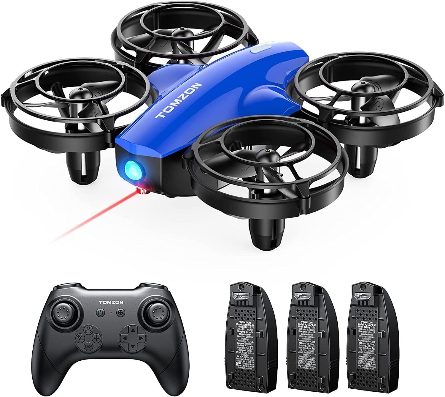 Tomzon Drohne (1920*1080, Drohne für kinder ferngesteuert spielzeug flip/kreisflug drone blau)