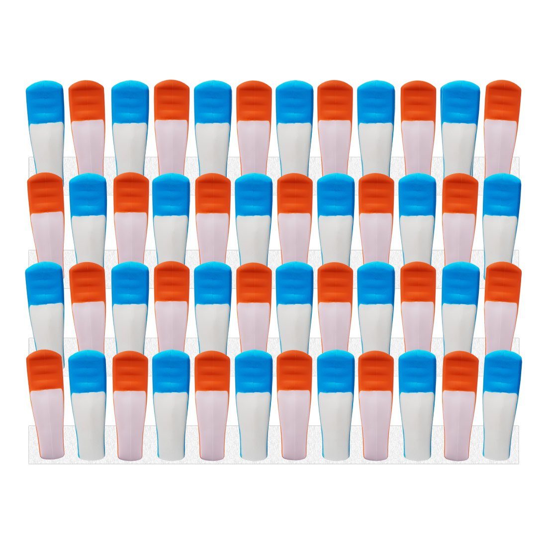 trendfinding Wäscheklammern Wäscheklammern mit Softgrip 2-farbig-Blau-Orange, Langlebigkeit durch neueste Klammertechnik