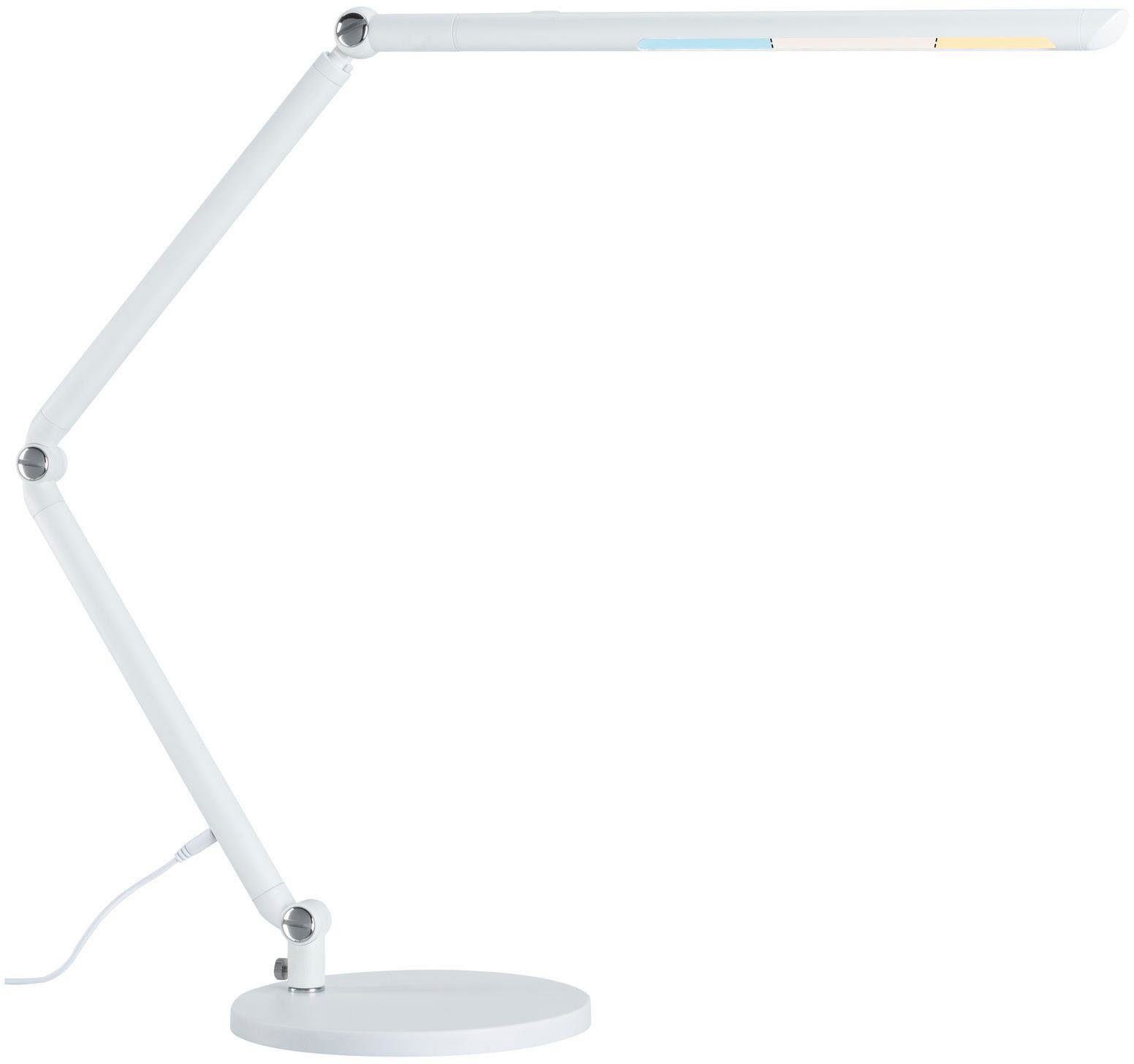 Paulmann LED Schreibtischlampe FlexBar Tageslichtweiß, LED 3-step-dimmbar integriert, fest 230V, Warmweiß