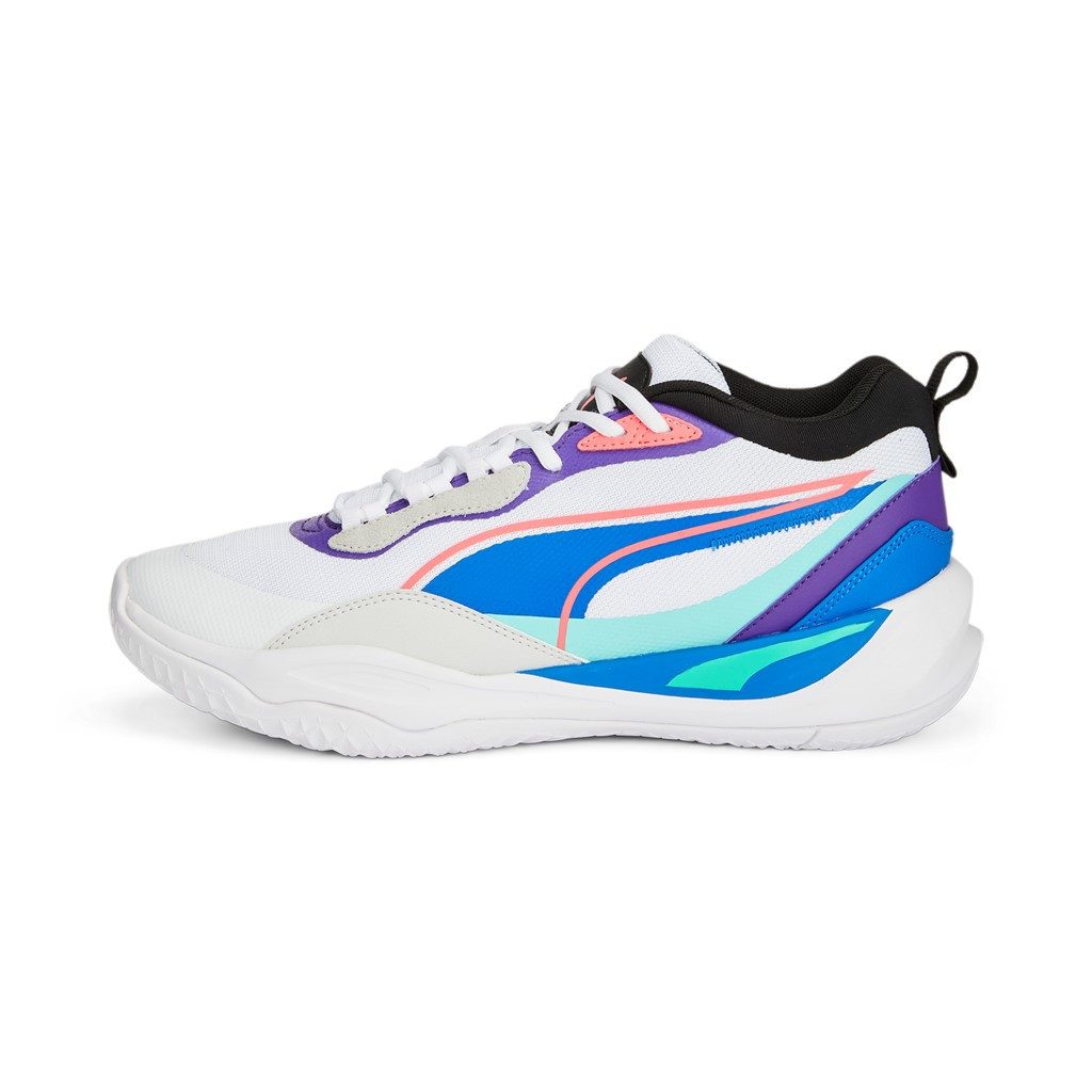PUMA Hallen-Indoorschuhe Playmaker Pro weiss/violett Herren Badmintonschuh
