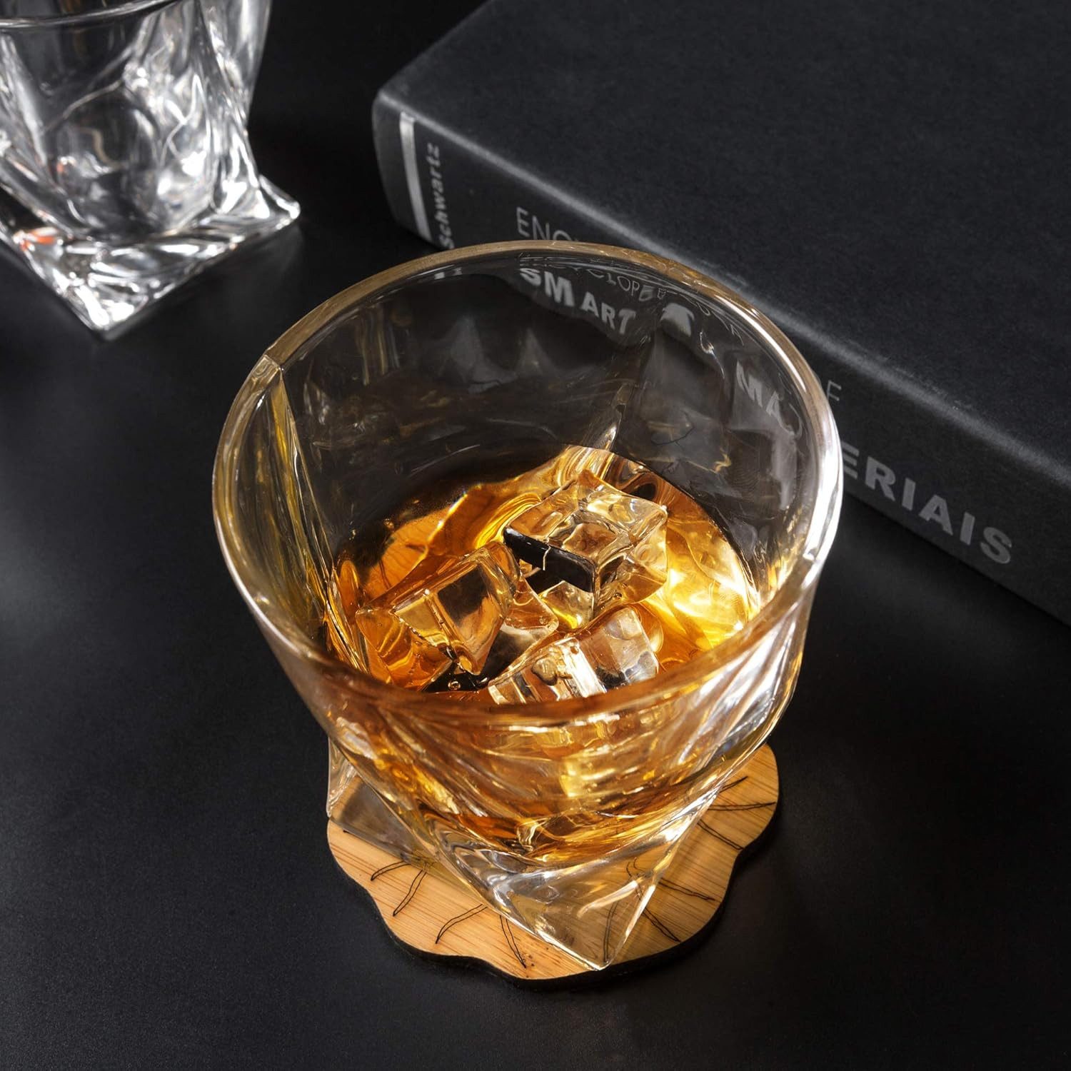 FELIXLEO Tumbler-Glas Whiskygläser 4er Set 10 Oz Heavy Base Cocktail Rum Wodka Geschenkset – Bild 3 von 5