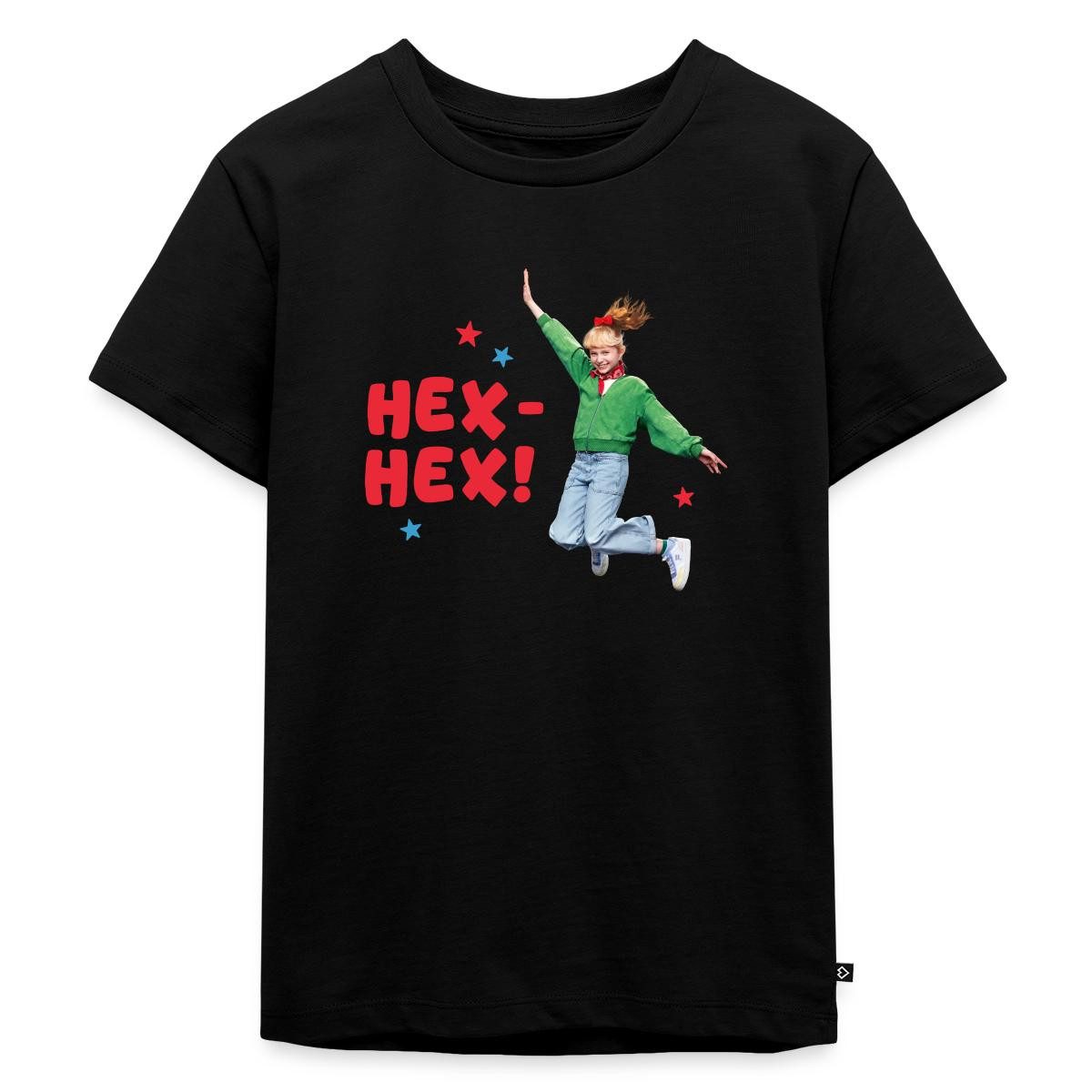 Spreadshirt T-Shirt Bibi Blocksberg Film Bibi Springt Mit Hex Hex! Kinder Premium T-Shirt (1-tlg)