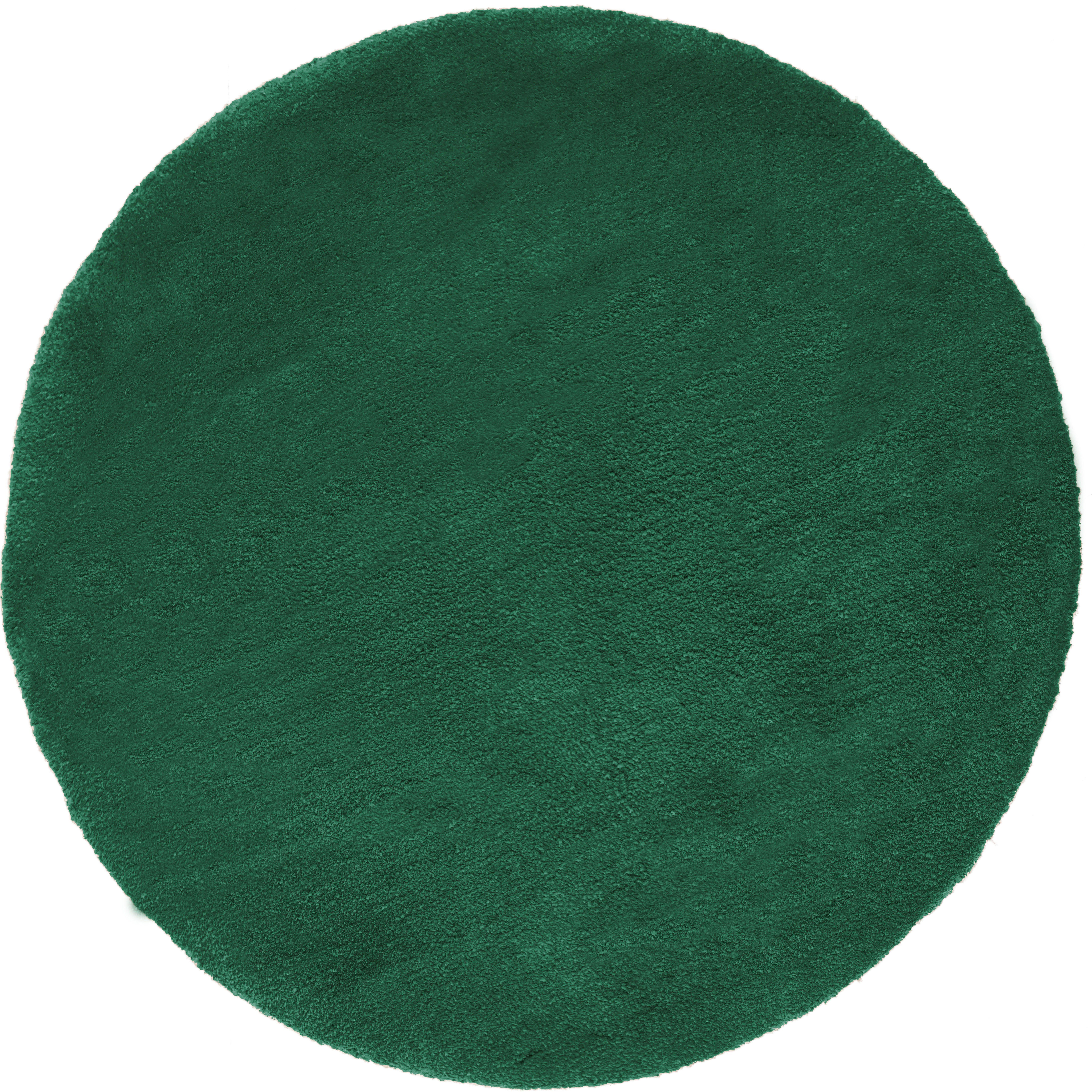 Microfaser home, dunkelgrün Höhe: Hochflor-Teppich unifarben, 25 Magong, Teppich rund, mm, Wohnzimmer, my Kinderzimmer Schlafzimmer, Teppiche, weiche