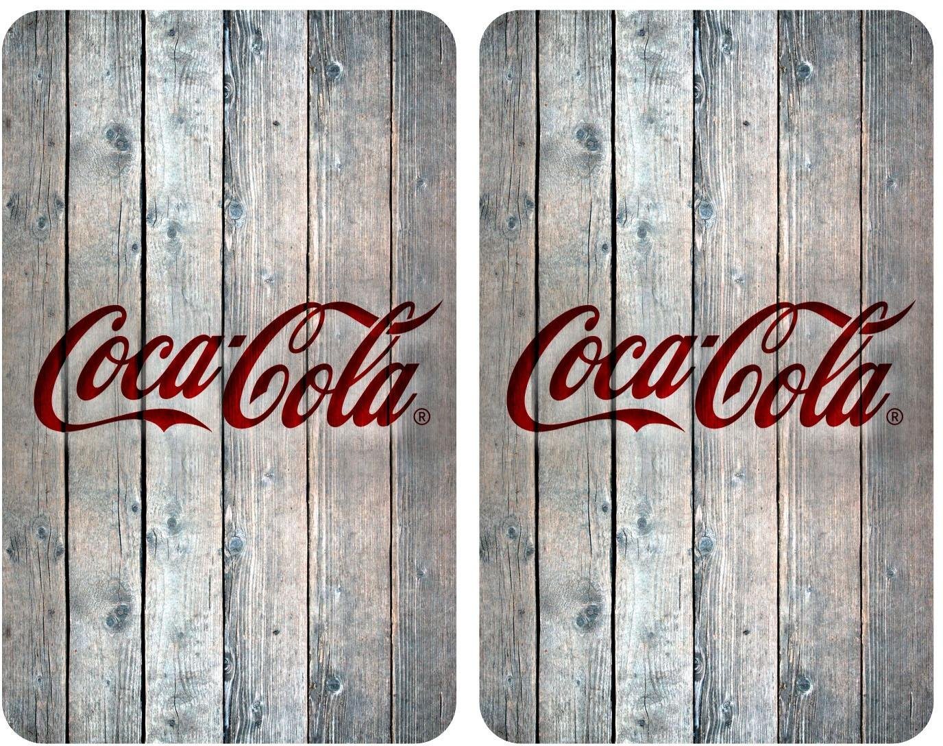 Herd-Abdeckplatte, 30 x 52 cm, 2er Set, »Coca-Cola Wood« Herd-Abdeckplatte, 30 x 52 cm, 2er Set, »Coca-Cola Wood«
