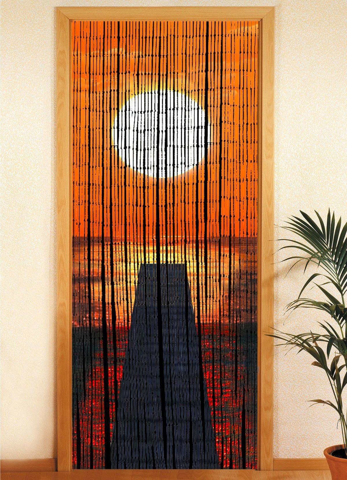 Türvorhang »Sonnenuntergang«, WENKO, Hakenaufhängung (1 Stück), handgearbeitet-HomeTrends