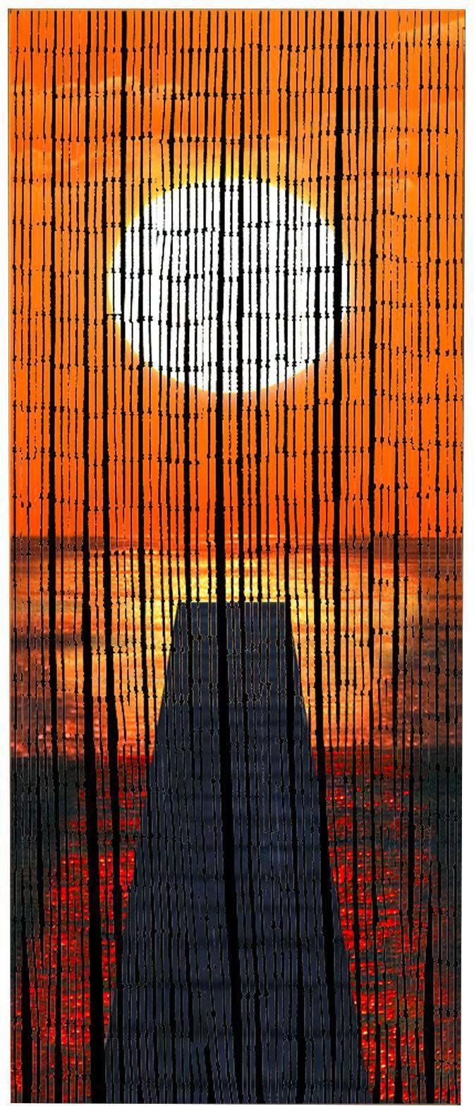 Türvorhang »Sonnenuntergang«, WENKO, Hakenaufhängung (1 Stück), handgearbeitet-Otto