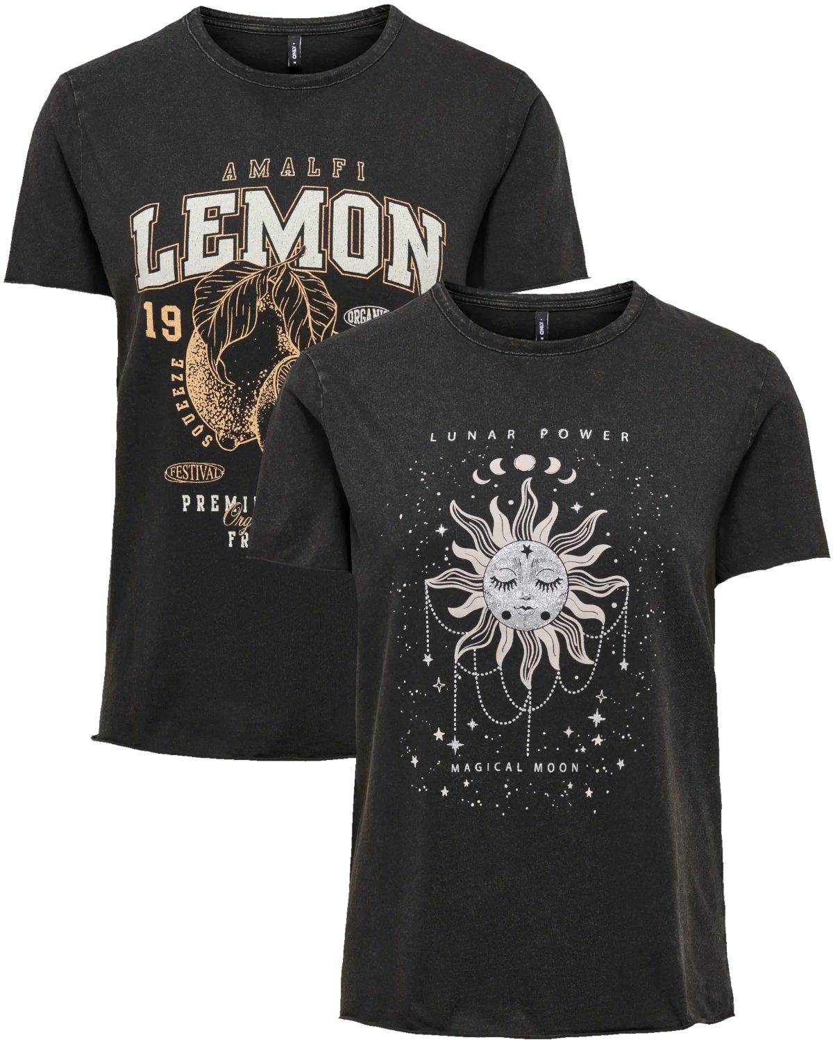 ONLY Print-Shirt (Spar-Set, 2er-Pack) Print T-Shirts für Damen im Doppelpac günstig online kaufen