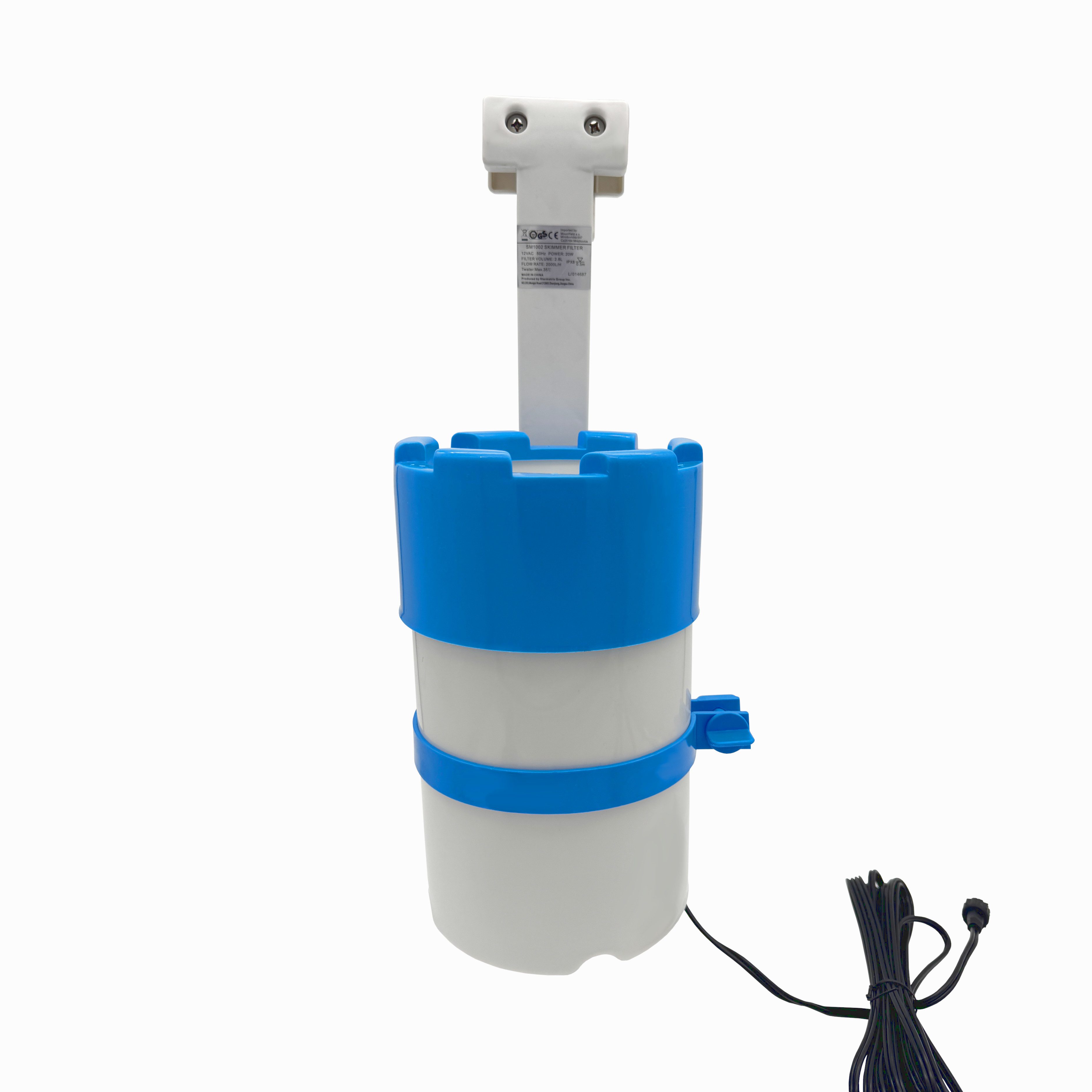HAF Skimmer Azuro Skimmerfilter 2000 12V Pool Skimmer 2m³/h Pool Innenwand Filter (Einbau Skimmer für Pool Innenwand, Kartuschenfilter mit 2m³/h), Für Stahlwand – Bild 3 von 5