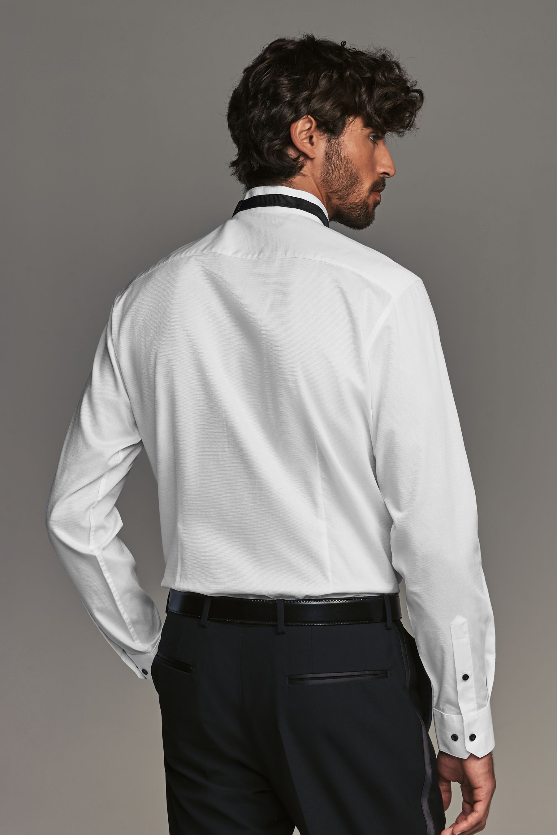 Next Langarmhemd Slim Fit Langarhemd mit Fliege im Set (2-tlg)