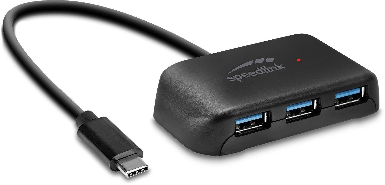 USB-Verteiler SPEEDLINK SNAPPY EVO USB Hub, 4-Port, Type-C to USB 3.0