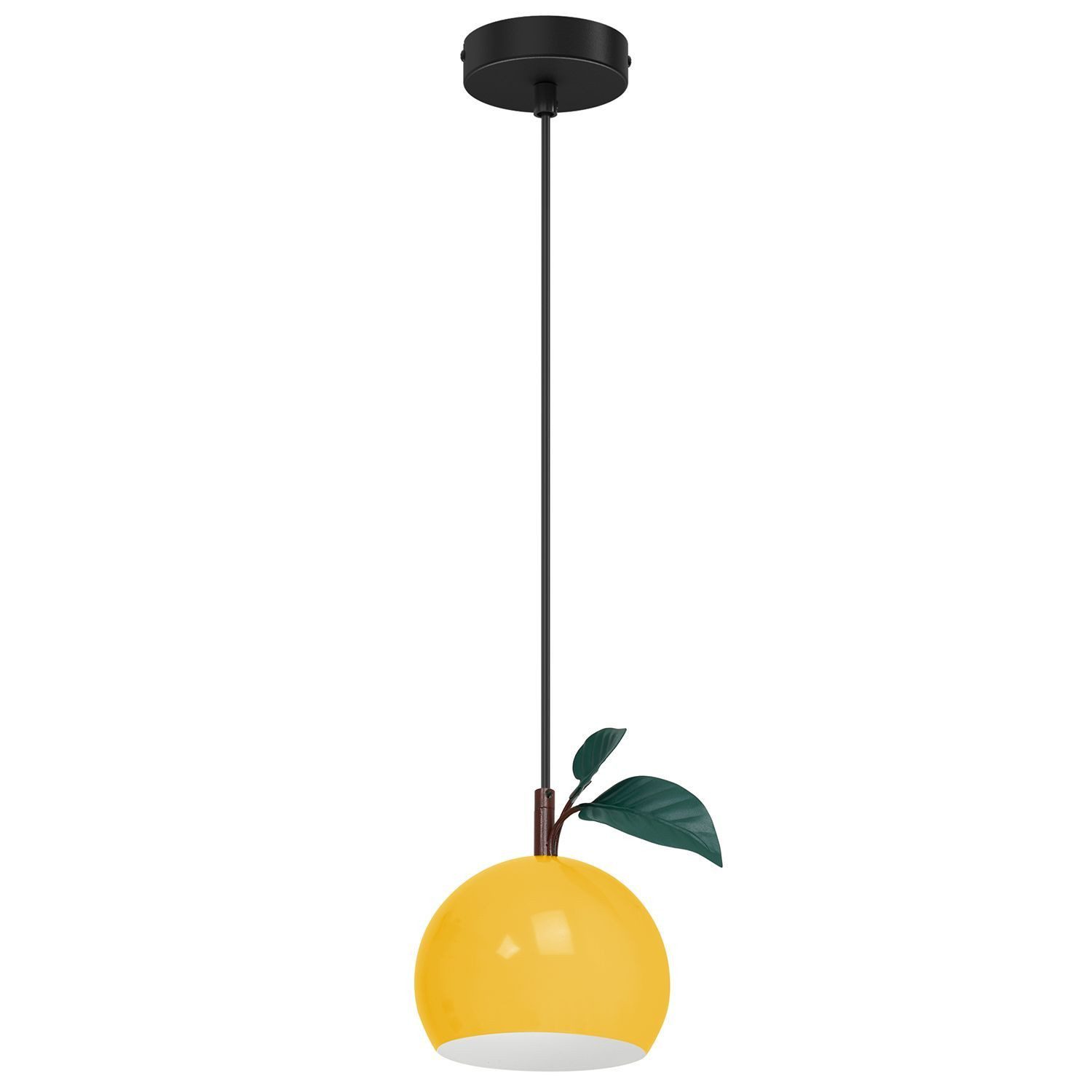 Licht-Erlebnisse Pendelleuchte SCAFARI, ohne Leuchtmittel, Metall Metall E27 H: max. 110 cm Schwarz Gelb Grün rund Modern
