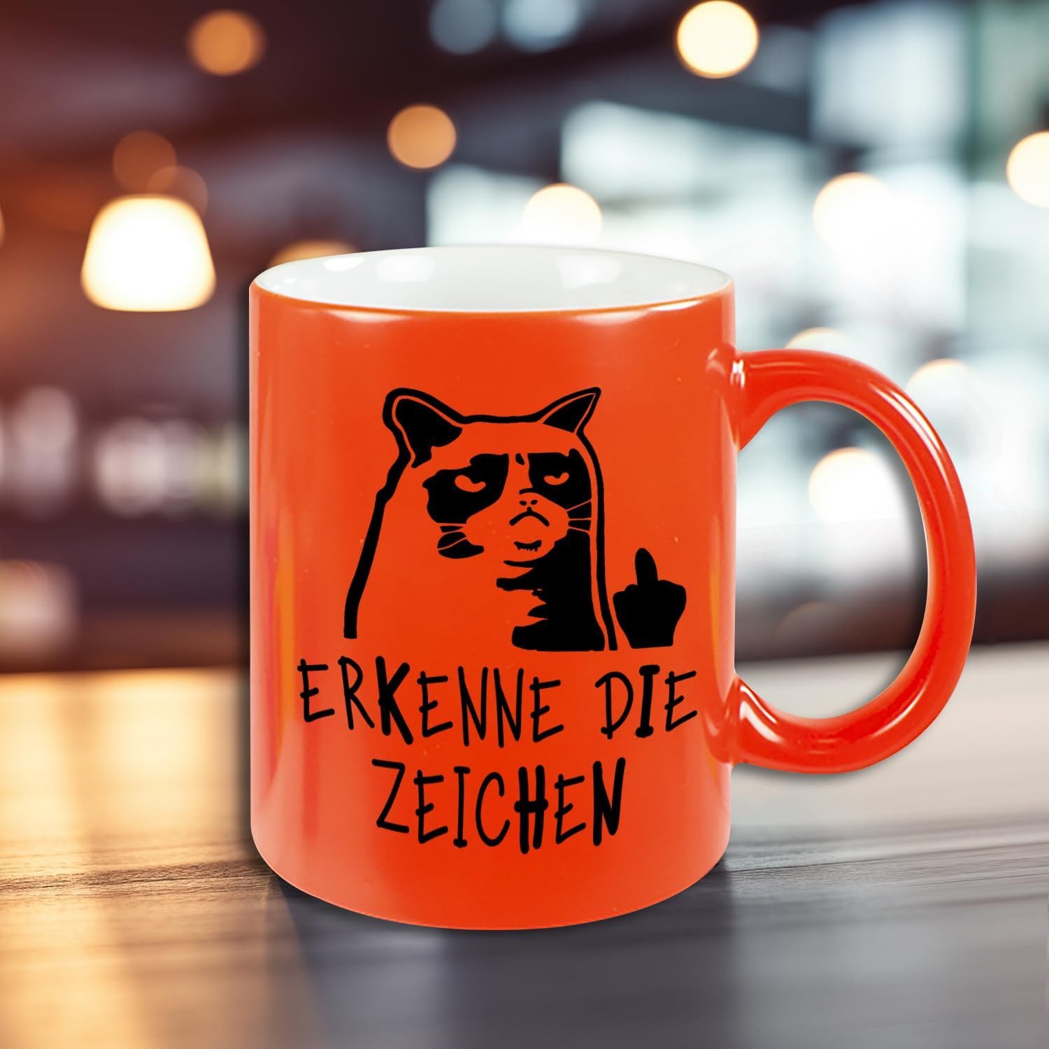Hustling Sharks Tasse Hustling Sharks® Verschiedenfarbige Neon Tassen - Erkenne die Zeichen!, 330 ml