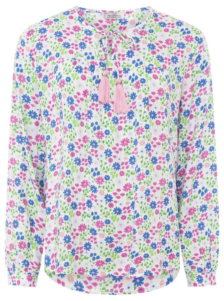 Zwillingsherz Klassische Bluse Mille Fleur