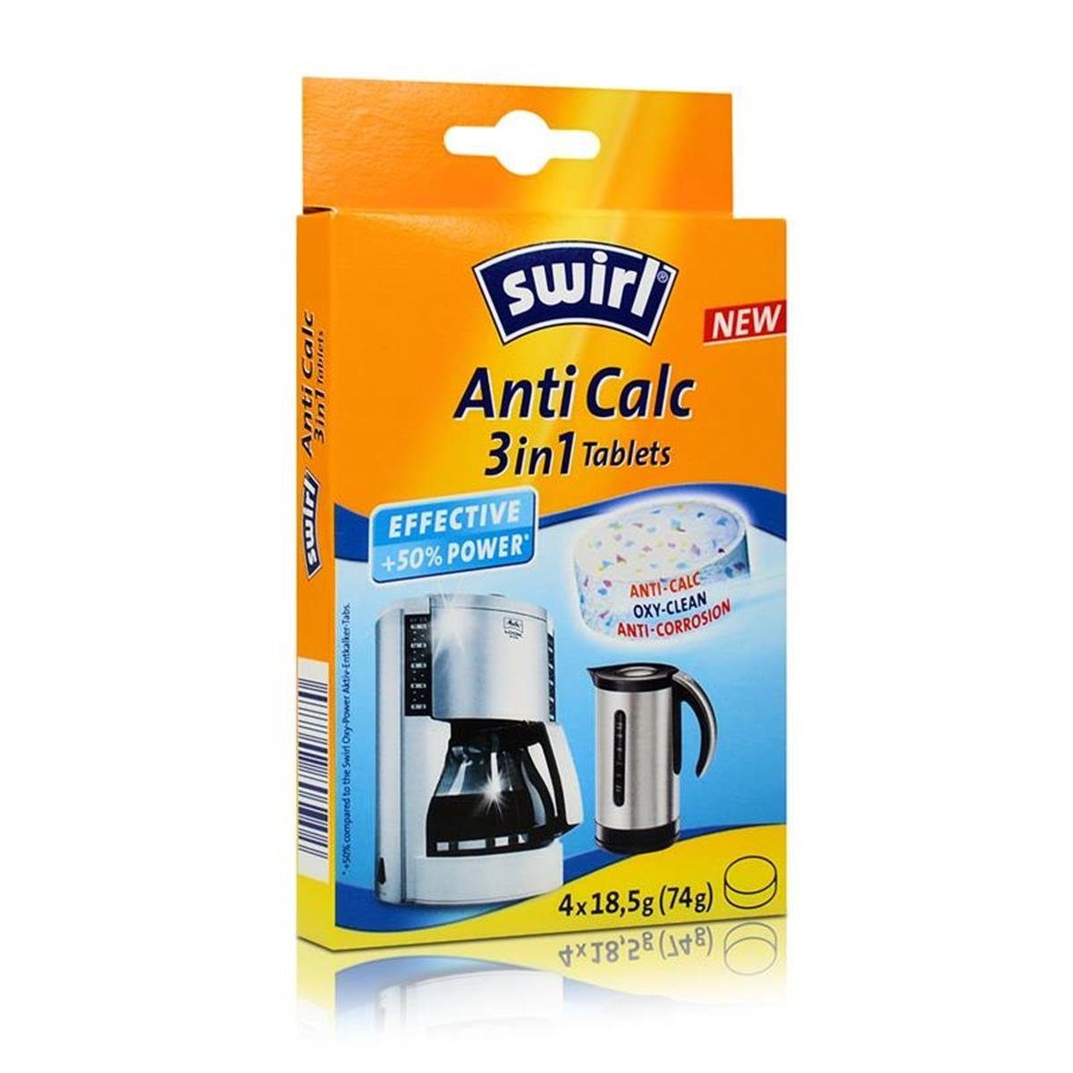 und Entkalker Tablets Anti 3in1 Entkalkung für Swirl Reinigung Swirl Kaffeemaschi Calc