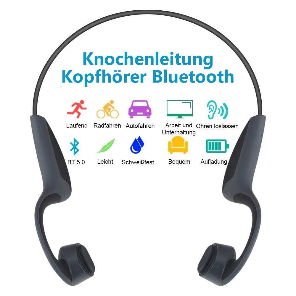 mit MOUTEN Mikrofon Bluetooth-Knochenleitungs-Headset Bluetooth-Kopfhörer