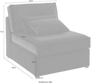 RAUM.ID Sofa-Mittelelement Florid, als Teil eines Modulsofas, fester Sitzkomfort, auch in Cord