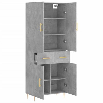 furnicato Sideboard Highboard Betongrau 69,5x34x180 cm Holzwerkstoff
