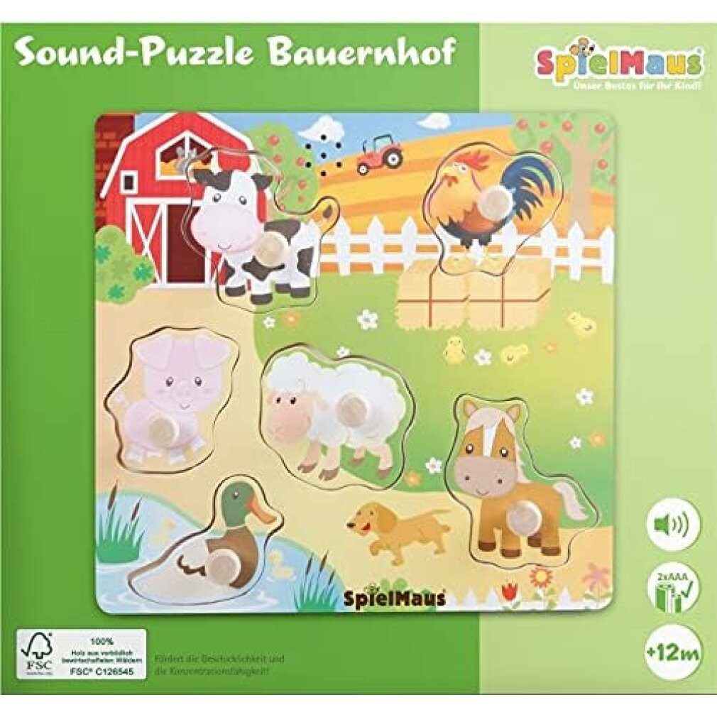 Spiel SMH Sound Holzpuzzle Bauernhof