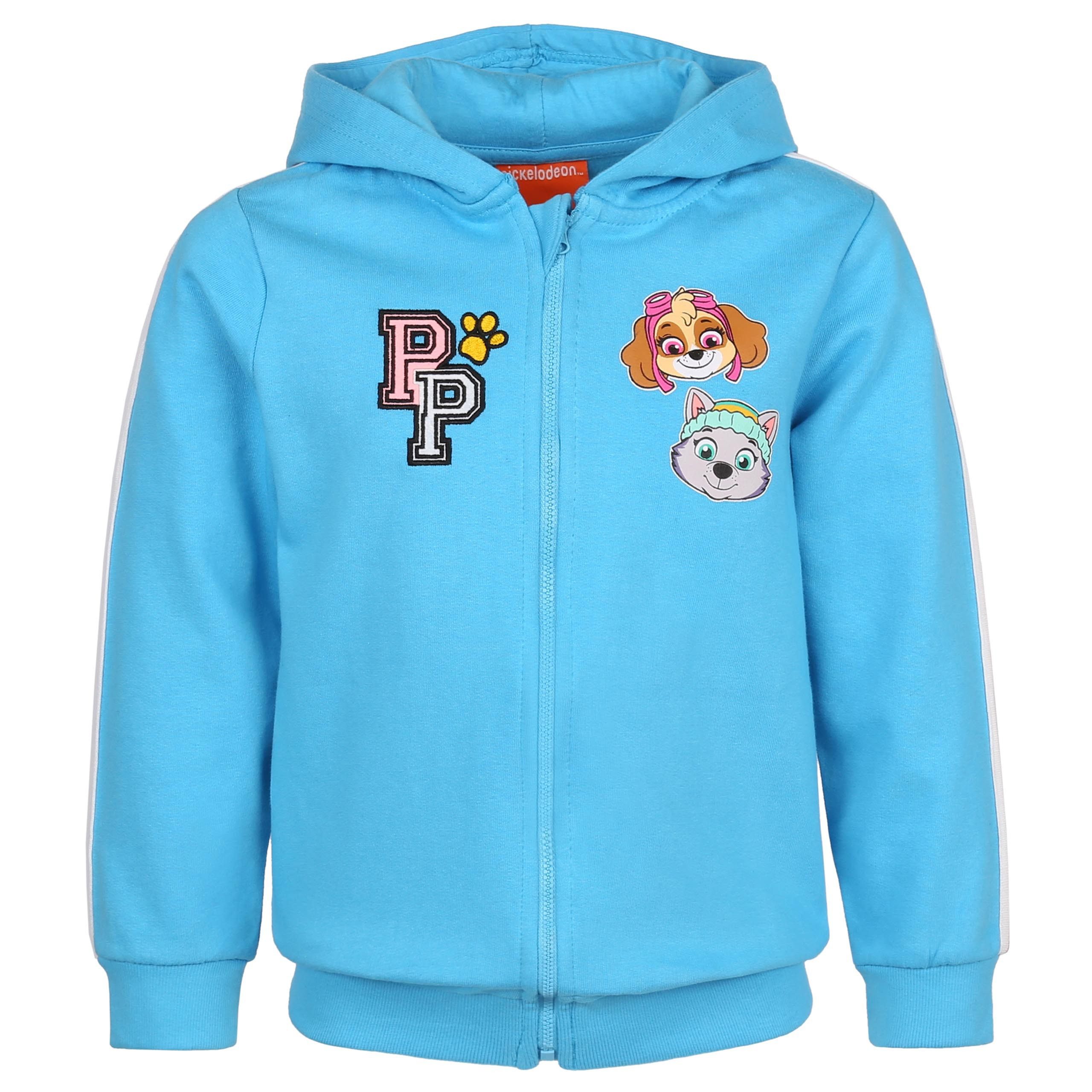 Kapuzensweatshirt Paw Patrol Mädchen blaues Sweatshirt mit Reißverschluss Kapuze 6 Jahre