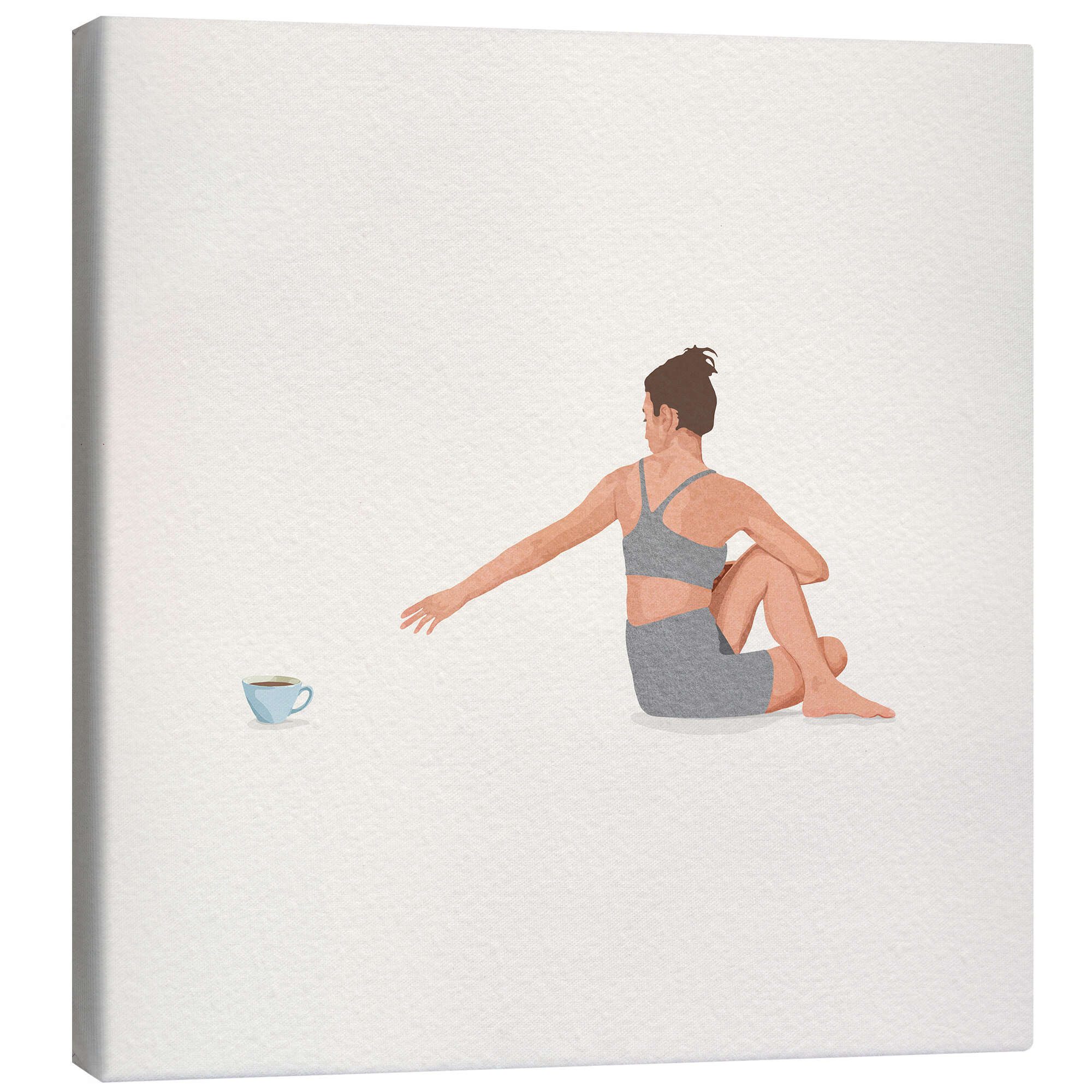 Posterlounge Leinwandbild Giselle Dekel, Montag-Morgen Stretch, Küche Minimalistisch Malerei