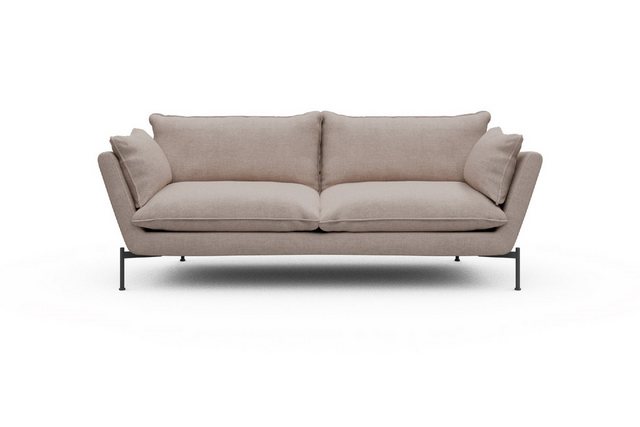 moebelfaktor Sofa Anton PREMIUM 3-Sitzer, schräg gestellte Armlehnen, hoher günstig online kaufen